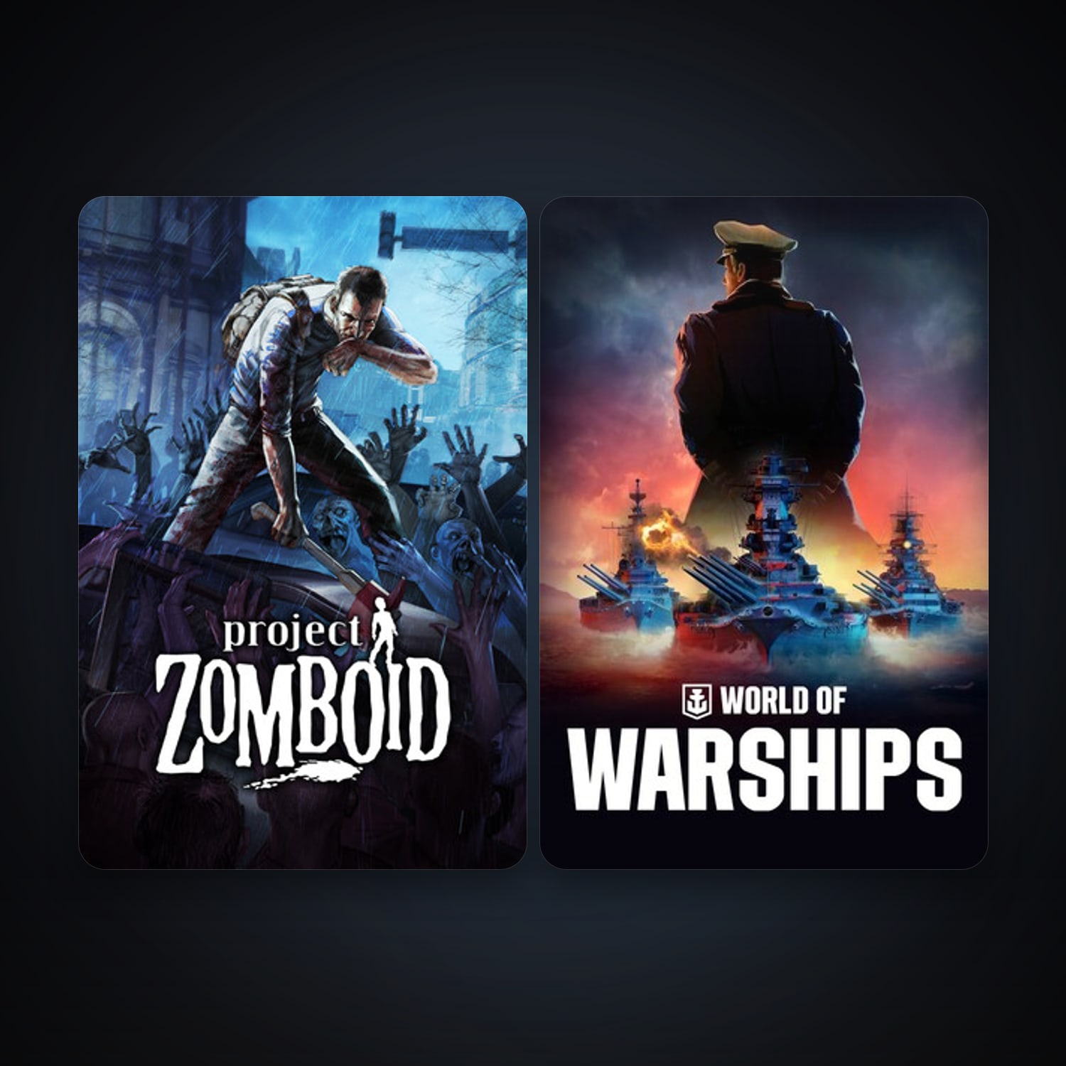 Project Zomboid + World of Warships, 4 games, clean — HabibiAccounts