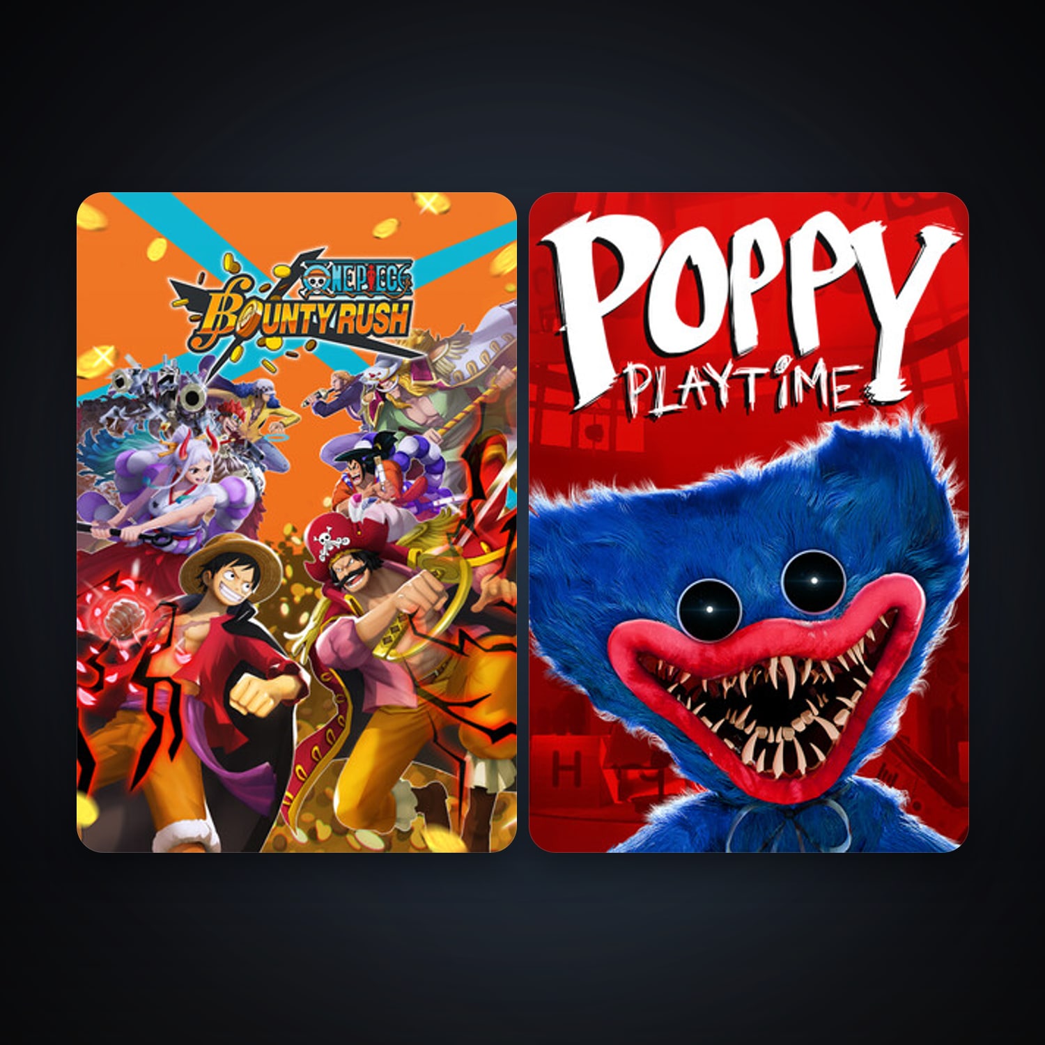 Poppy Playtime + ONE PIECE Bounty Rush, 2 games, clean — HabibiAccounts
