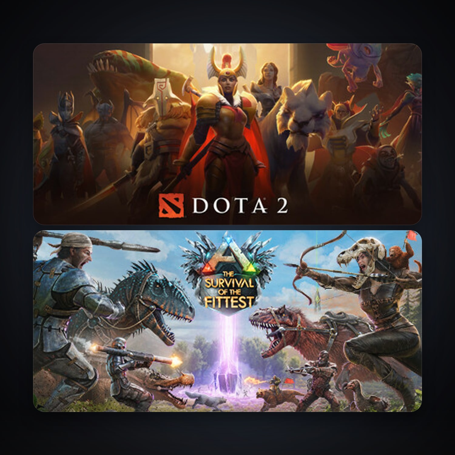 Dota 2 + ARK: The Survival Of The Fittest, 3 games, clean — HabibiAccounts