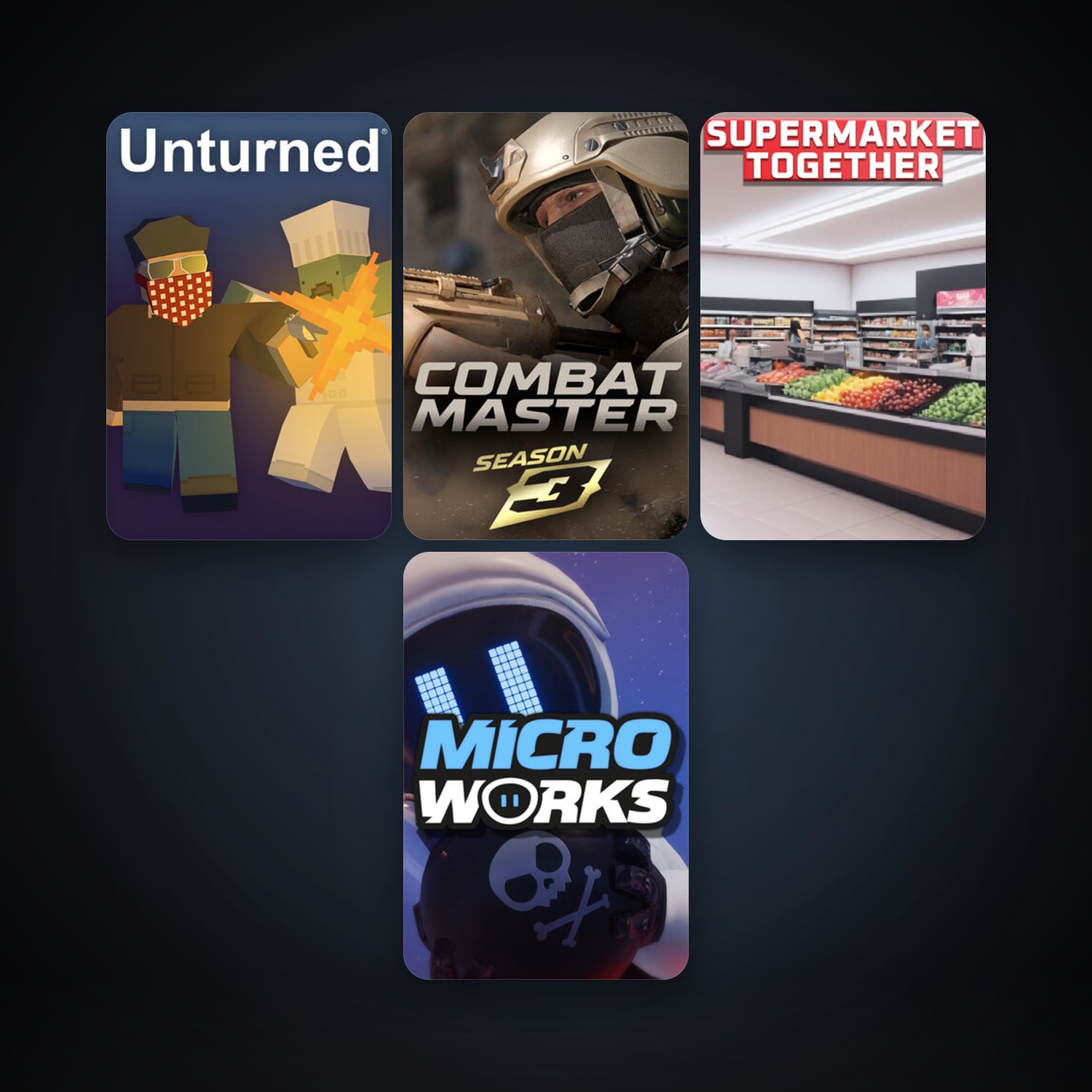 Unturned + MicroWorks, 23 games, clean — HabibiAccounts