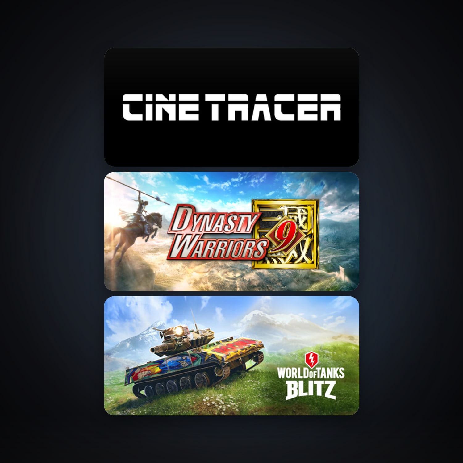 World of Tanks Blitz + DYNASTY WARRIORS 9 真・三國無双8, 7 games, clean — HabibiAccounts