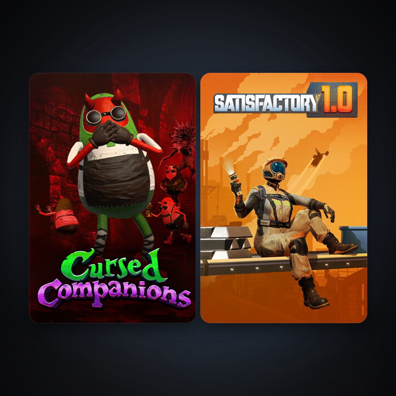 Satisfactory + Cursed Companions, 2 games, clean — HabibiAccounts