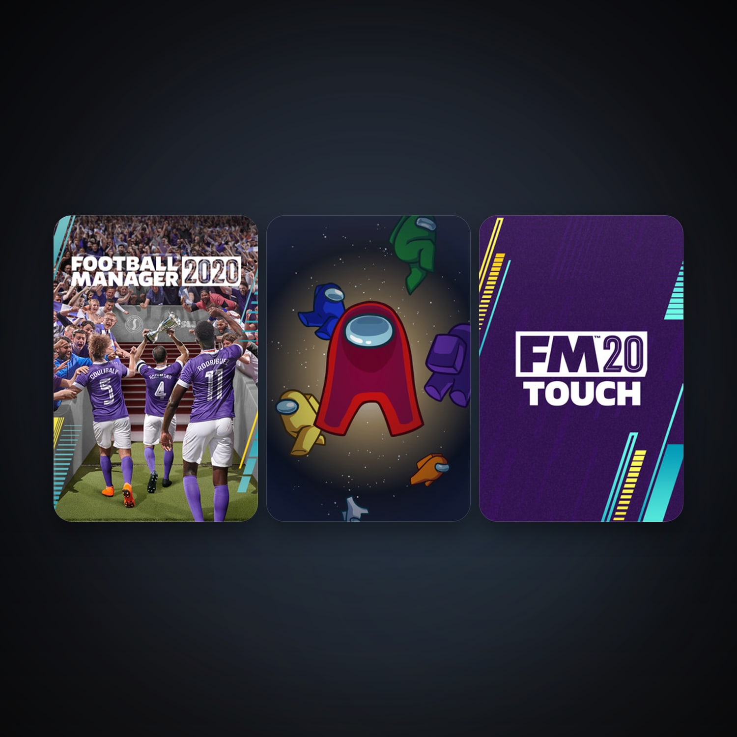 Among Us + Football Manager 2020, 3 games, clean — HabibiAccounts