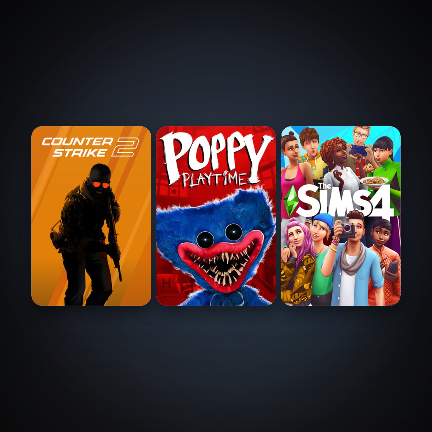 CS2 Prime + The Sims 4, 4 games, clean — HabibiAccounts