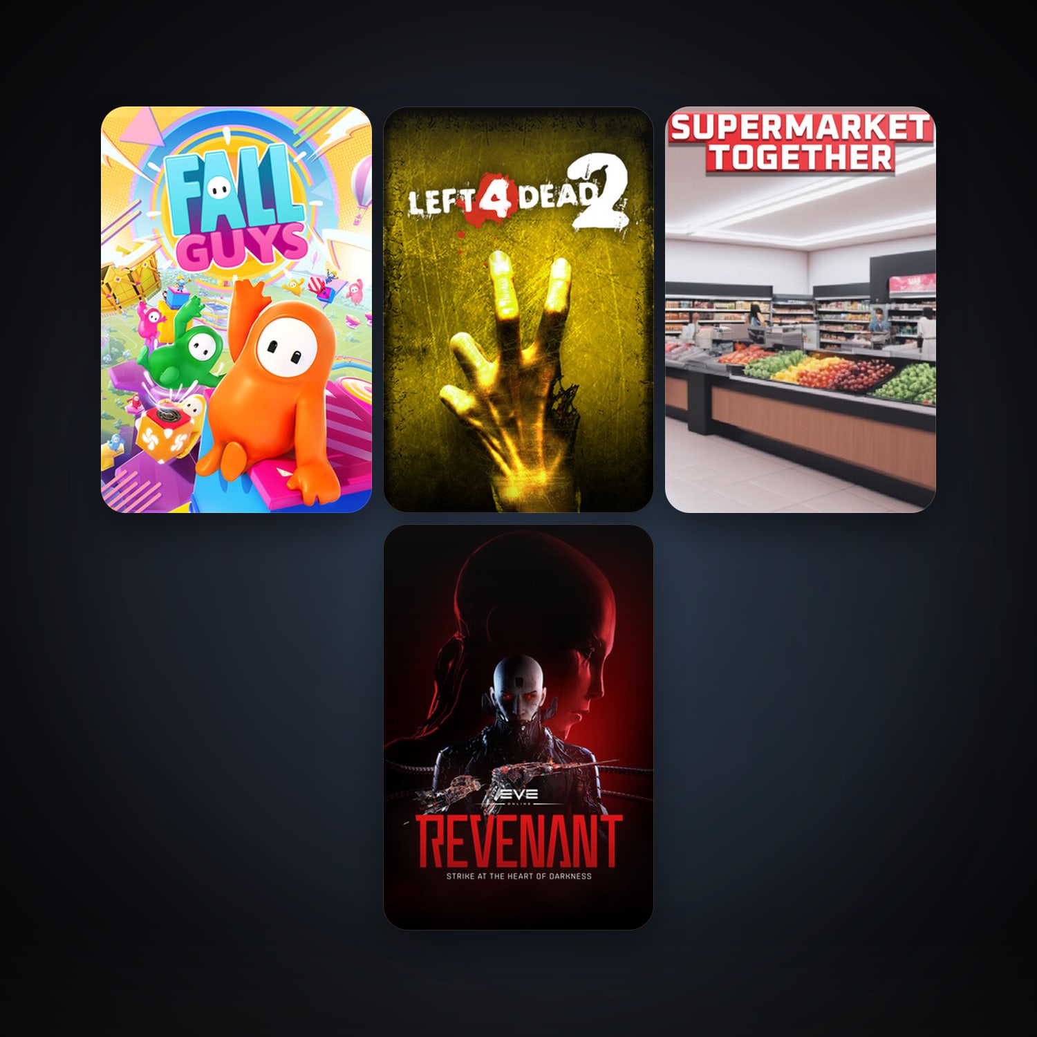 Left 4 Dead 2 + EVE Online, 7 games, clean — HabibiAccounts