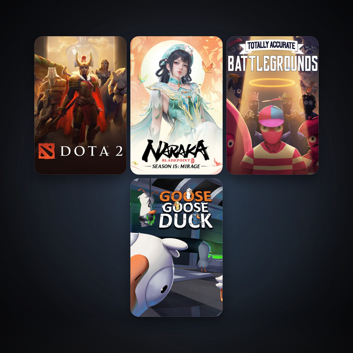 Dota 2 + Totally Accurate Battlegrounds, 17 games, clean — HabibiAccounts