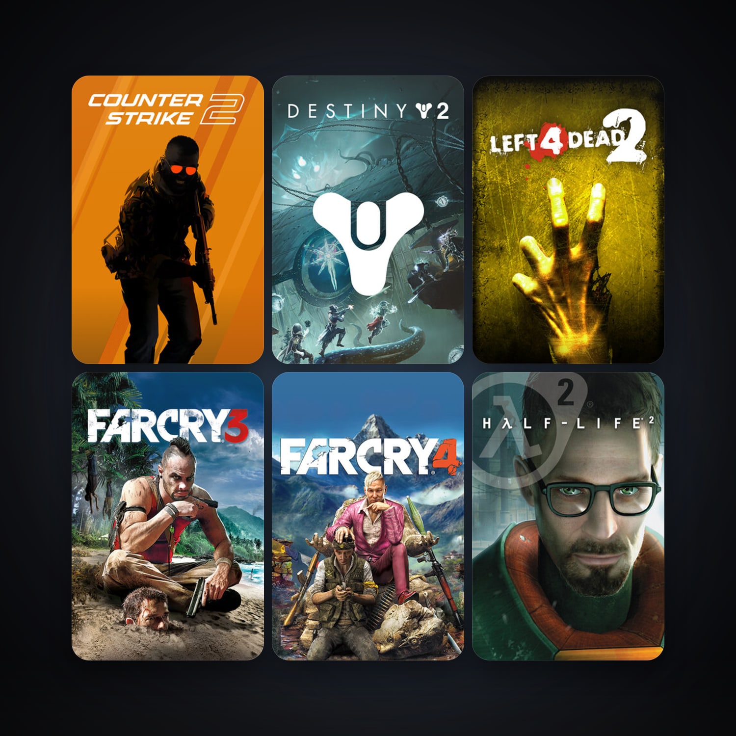 Half-Life 2 + Left 4 Dead 2, 22 games, clean — HabibiAccounts