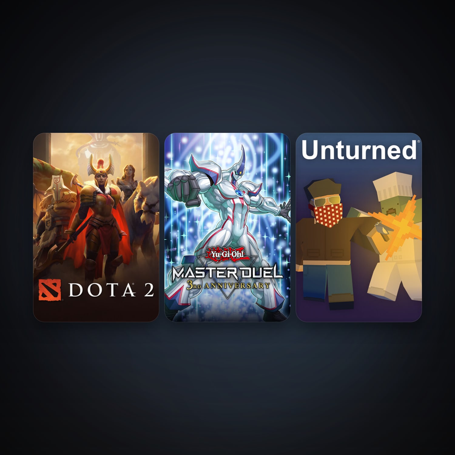 Dota 2 + Unturned, 4 games, clean — HabibiAccounts