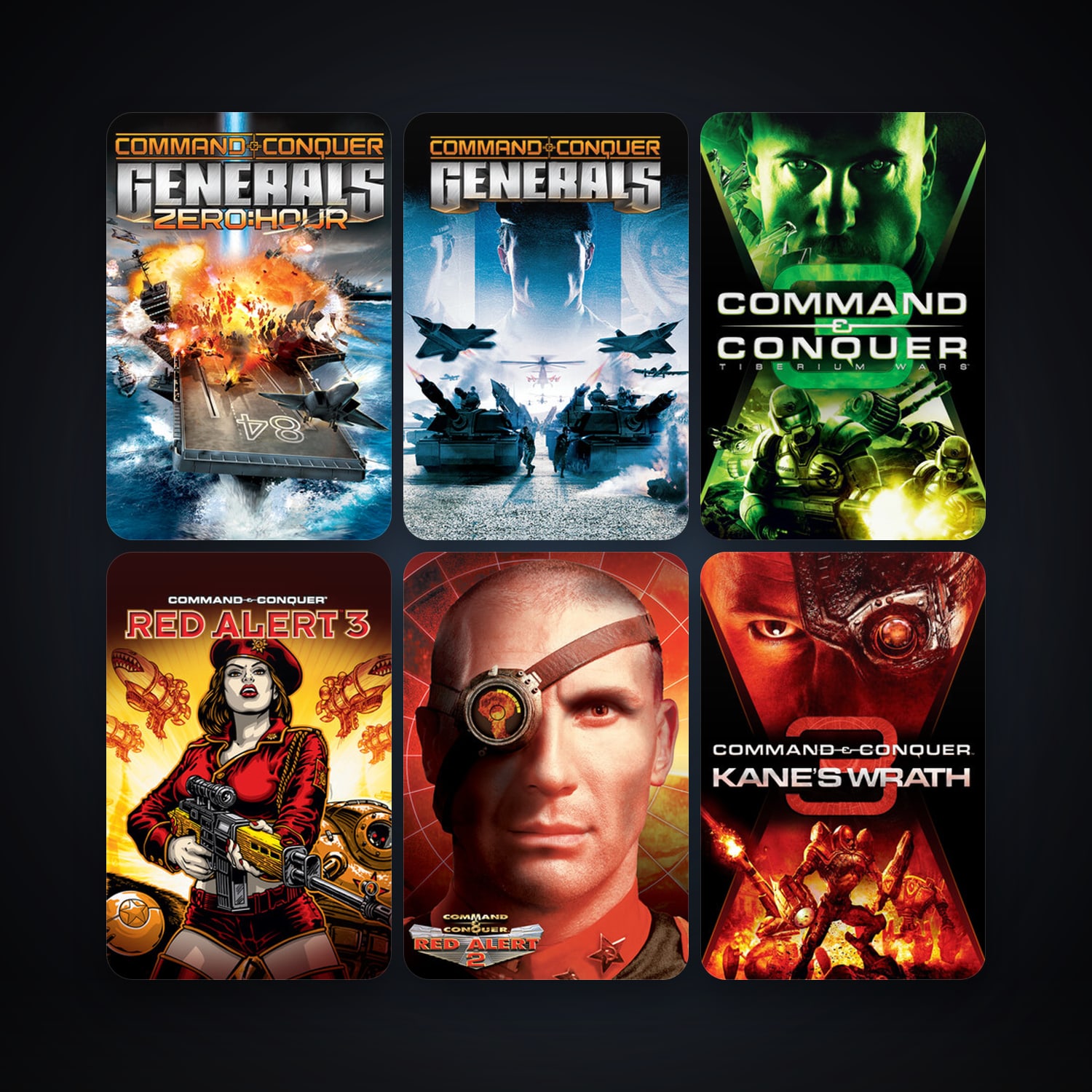 Command & Conquer: Red Alert 3 + Command & Conquer 3: Tiberium Wars, 12 games, clean — HabibiAccounts