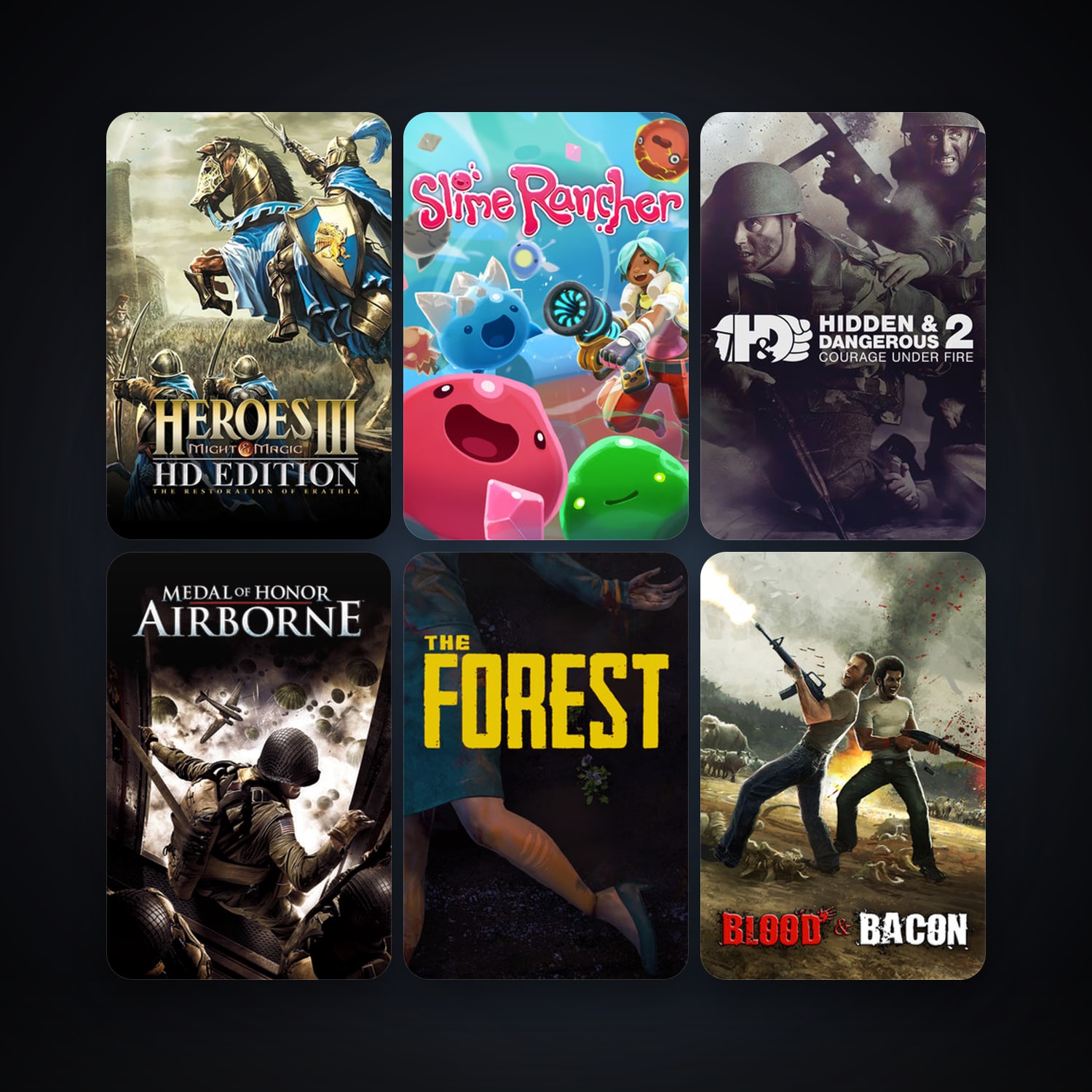 Heroes of Might & Magic III - HD Edition & Slime Rancher | 11 Games | Clean — HabibiAccounts