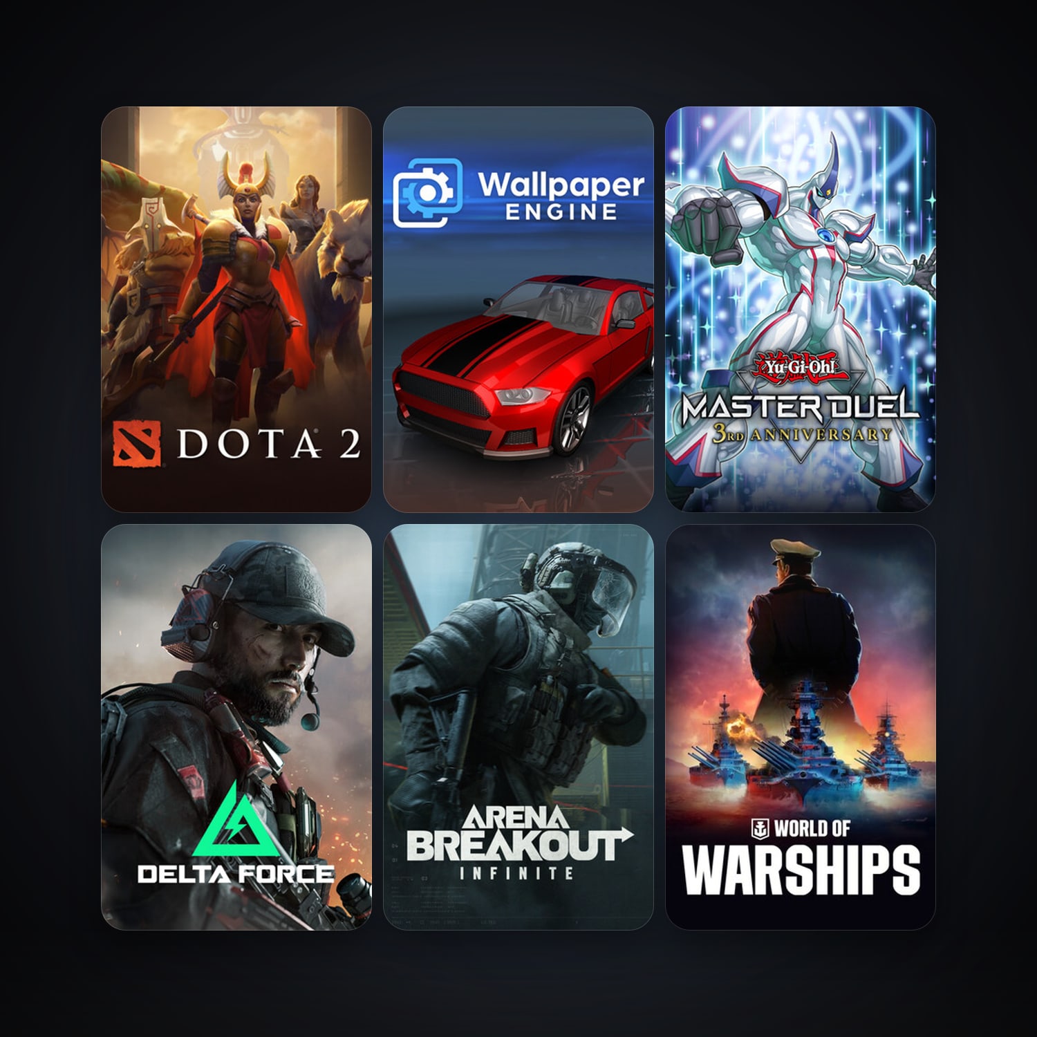 Dota 2 + Wallpaper Engine, 8 games, clean — HabibiAccounts