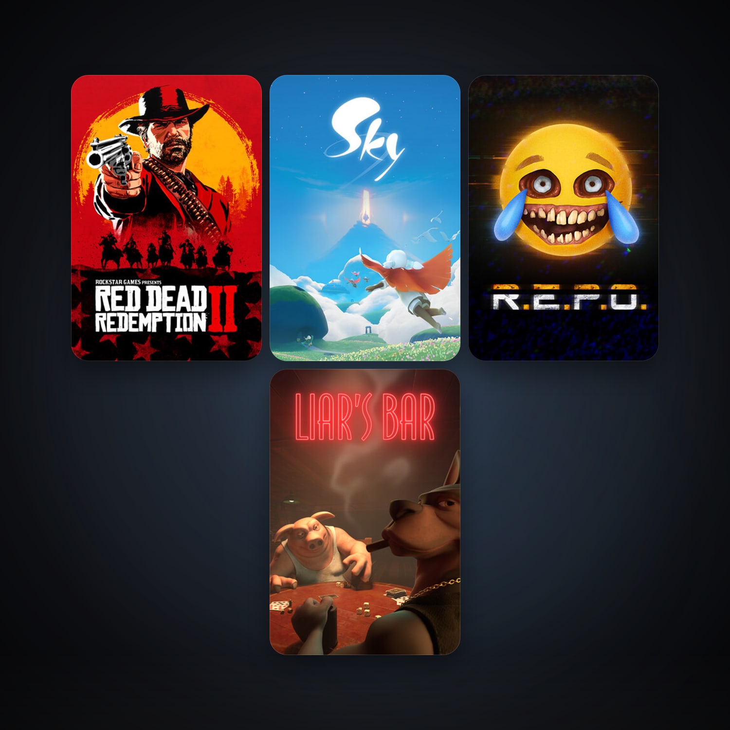 Human: Fall Flat + Red Dead Redemption 2, 5 games, clean — HabibiAccounts