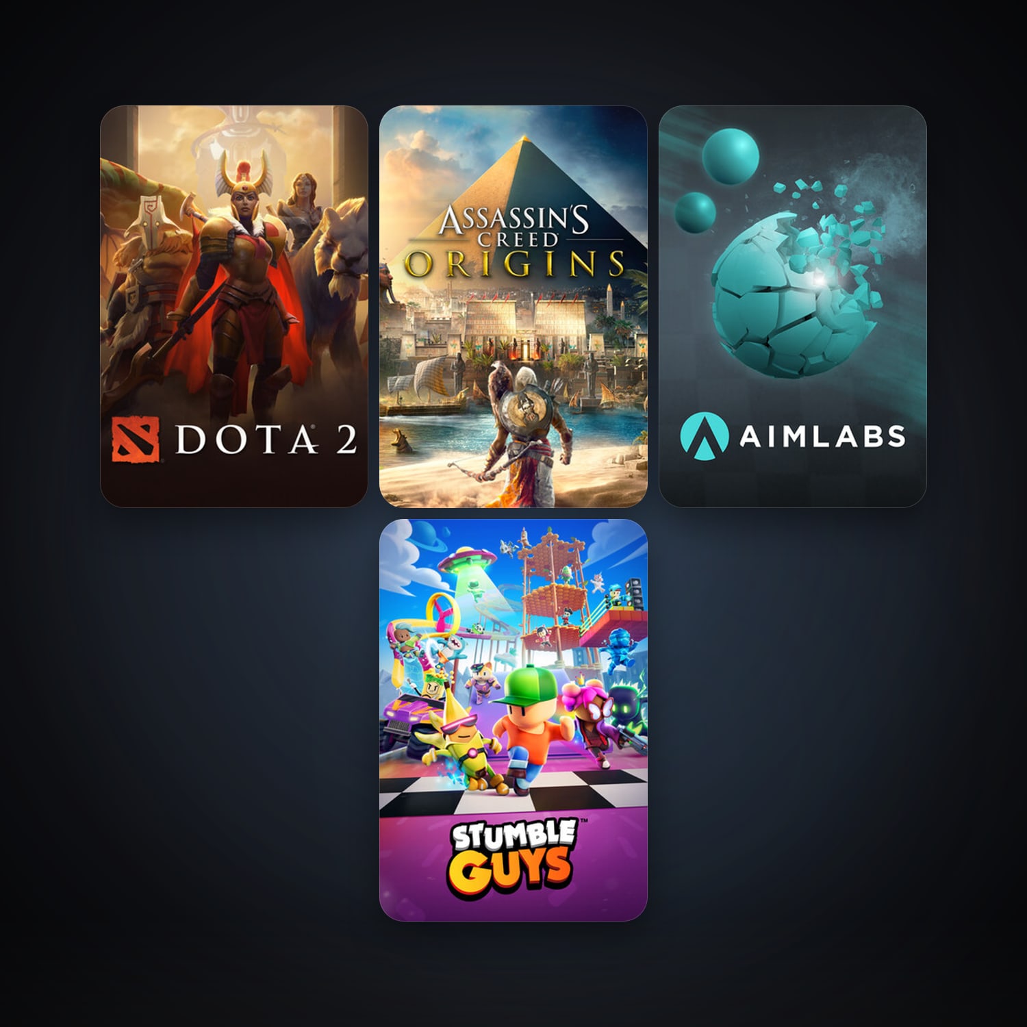 Dota 2 + Assassin's Creed Origins, 5 games, clean — HabibiAccounts
