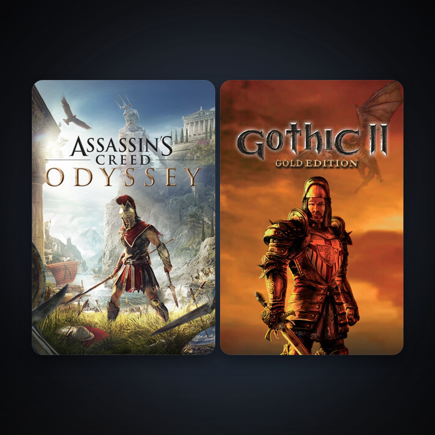Gothic II: Gold Edition + Assassin's Creed Odyssey, 3 games, clean — HabibiAccounts
