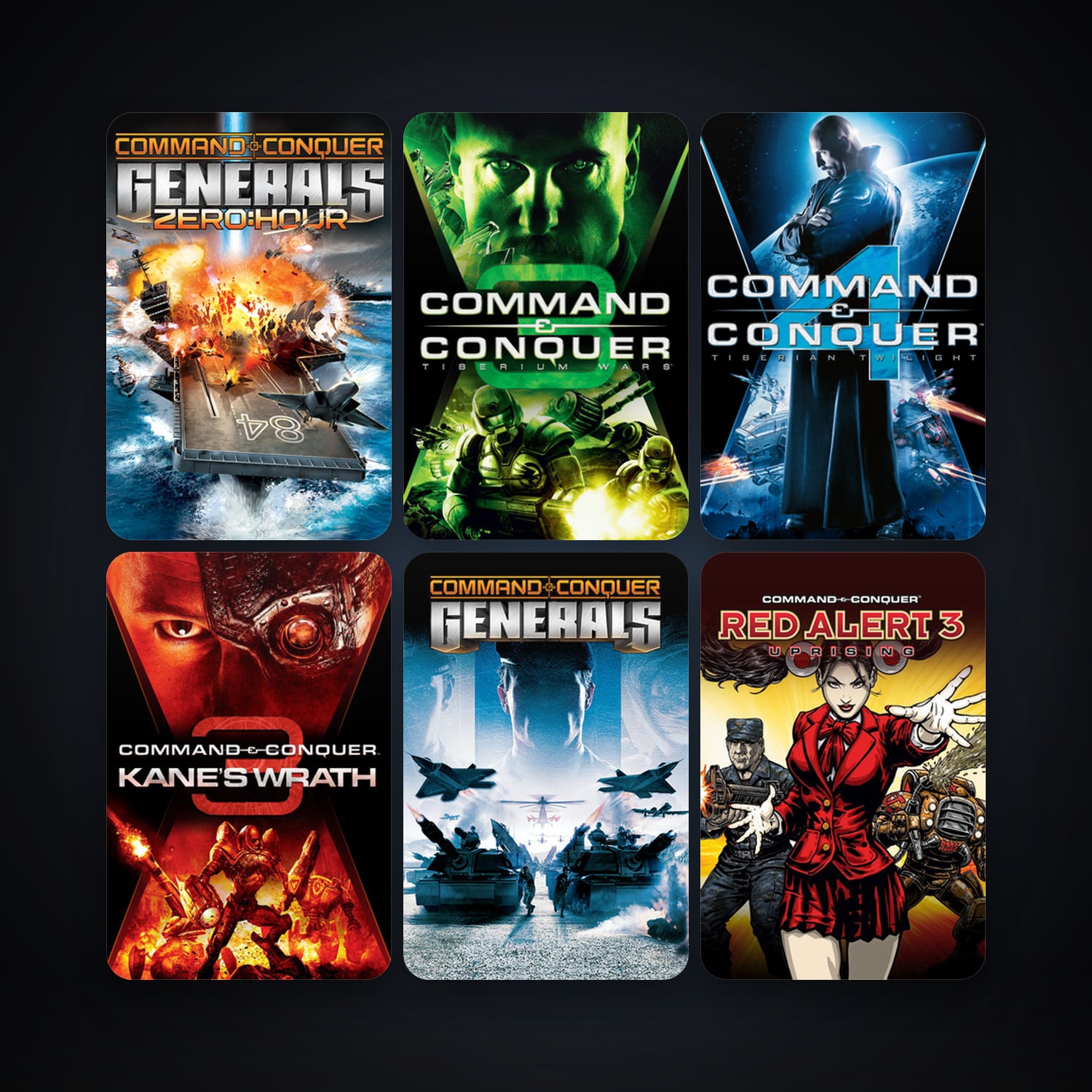 Command & Conquer: Red Alert 3 + Command & Conquer 3: Tiberium Wars, 12 games, clean — HabibiAccounts
