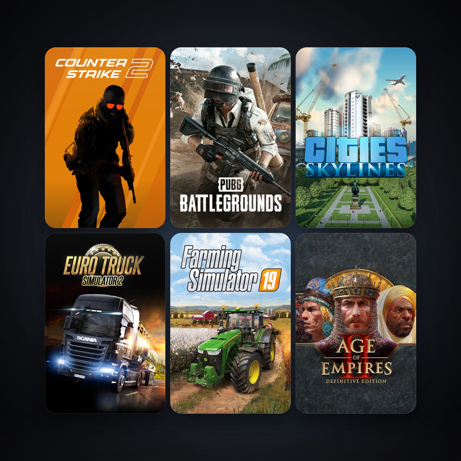 CS2 Prime + Euro Truck Simulator 2, 24 games, clean — HabibiAccounts