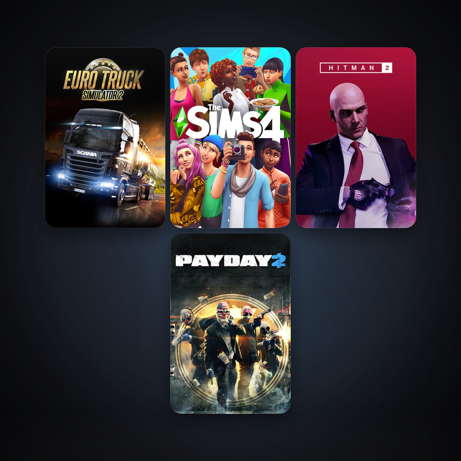 PAYDAY 2 + Euro Truck Simulator 2, 5 games, clean — HabibiAccounts