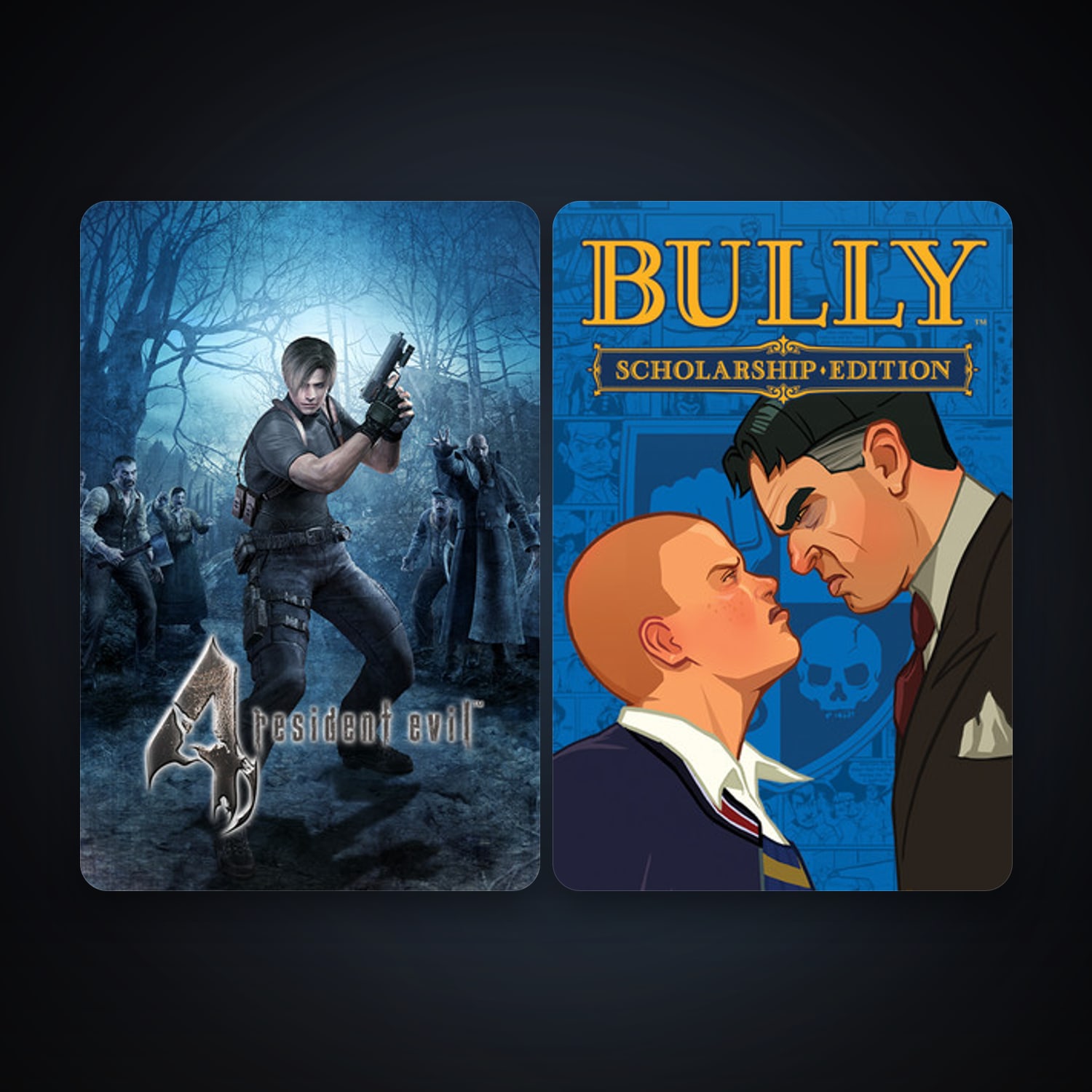 Bully: Scholarship Edition + resident evil 4 (2005), 2 games, clean — HabibiAccounts