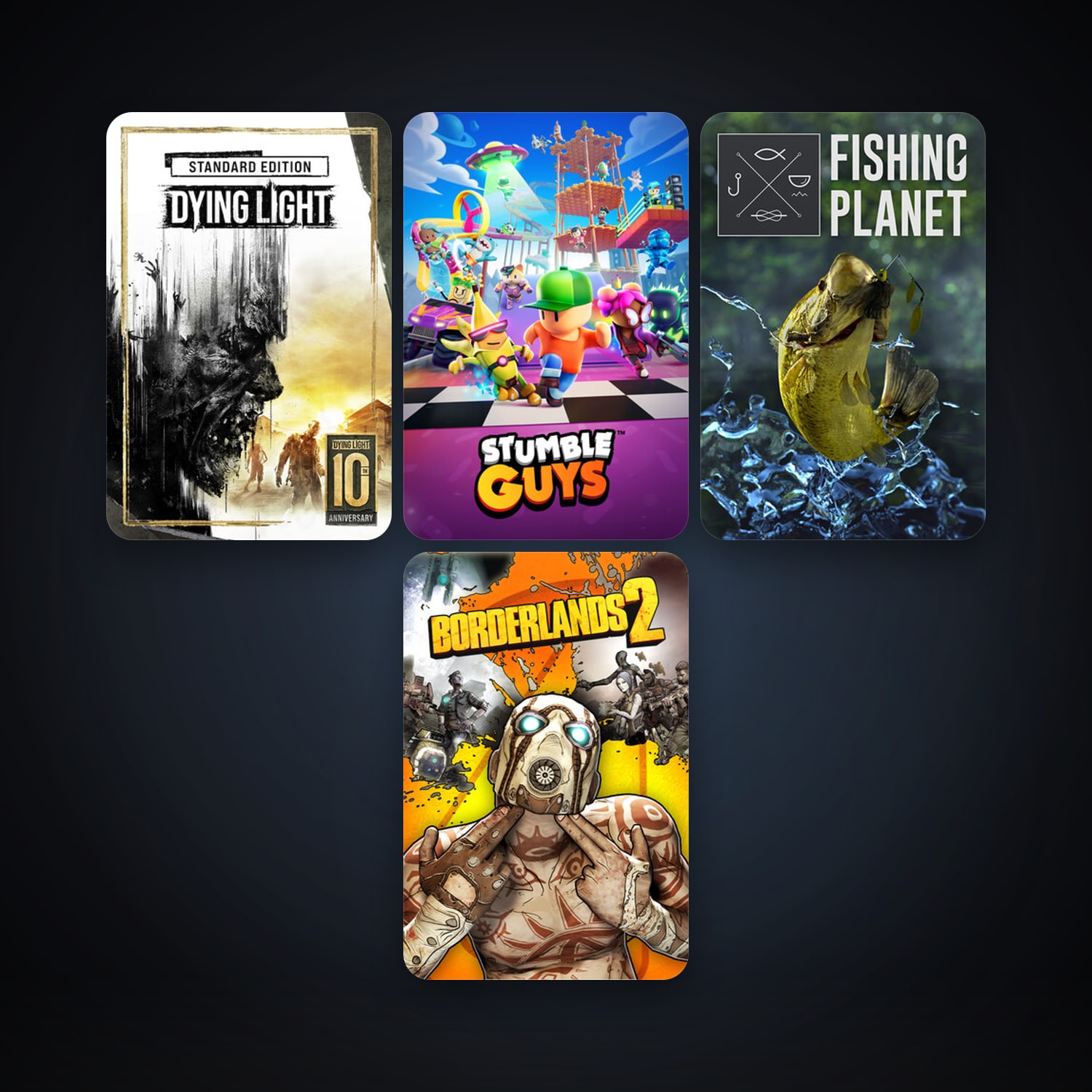 Borderlands 2 + Dying Light, 5 games, clean — HabibiAccounts