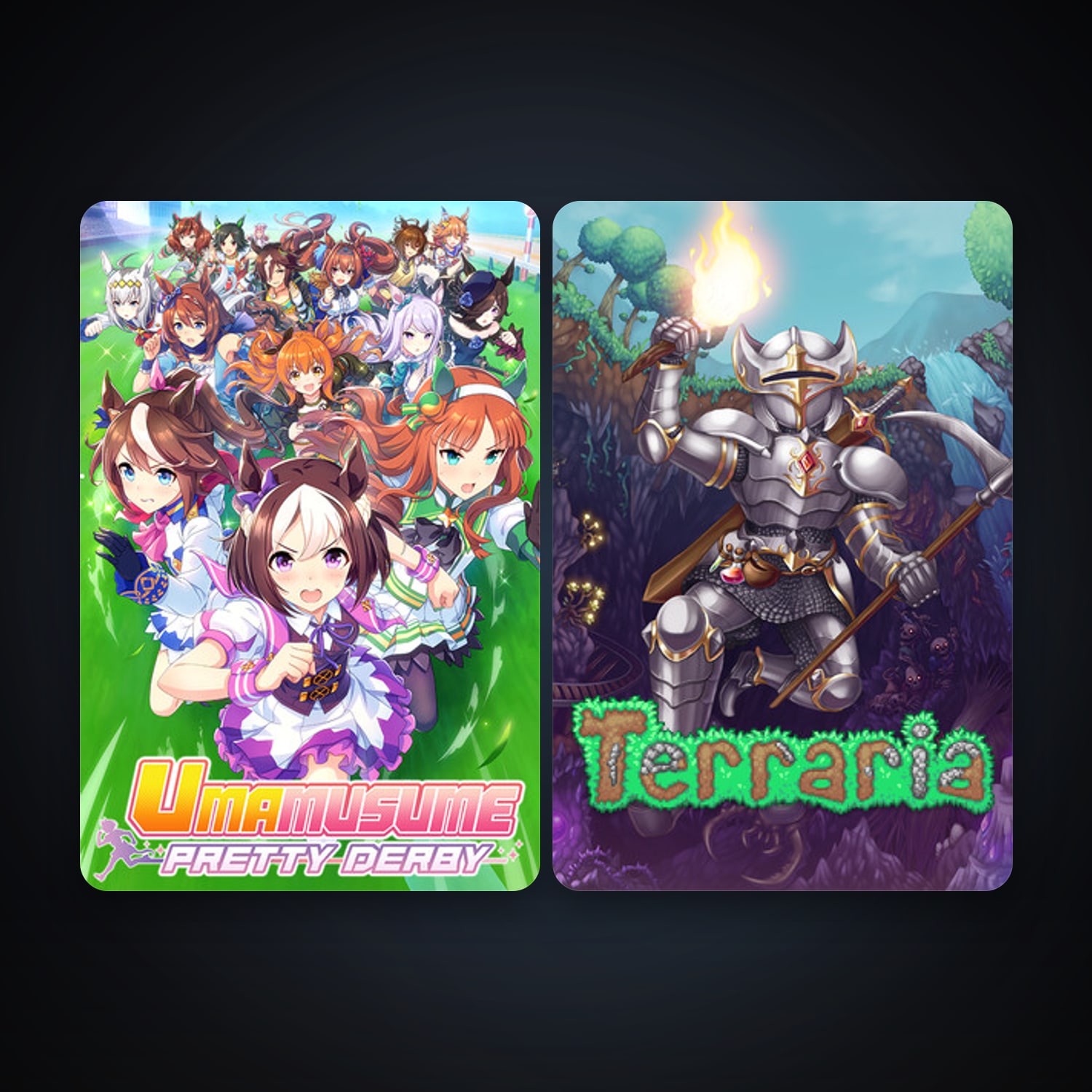 Terraria + Umamusume: Pretty Derby, 3 games, clean — HabibiAccounts