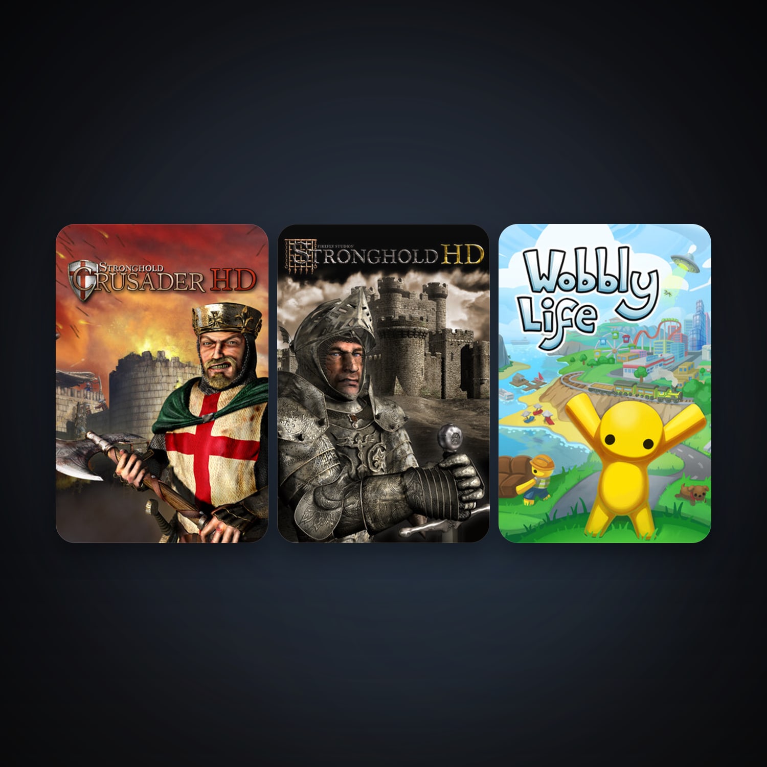 Stronghold HD + Stronghold Crusader HD, 5 games, clean — HabibiAccounts