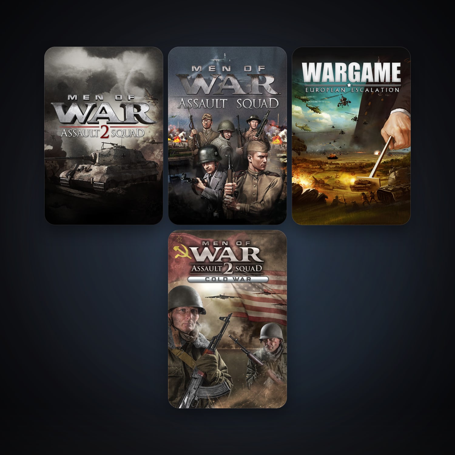 Wargame: European Escalation + Men of War: Assault Squad, 5 games, clean — HabibiAccounts
