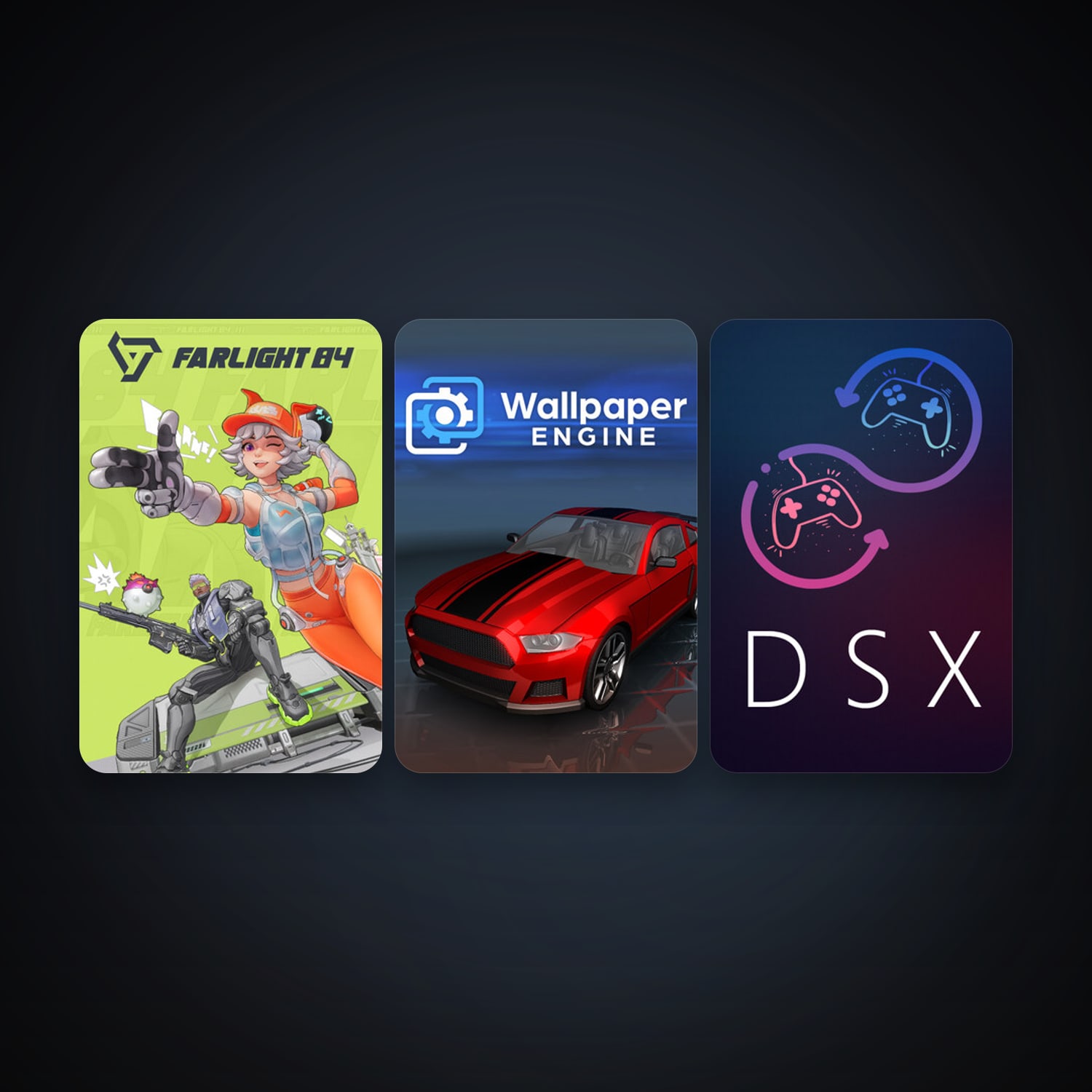 Wallpaper Engine + DSX, 8 games, clean — HabibiAccounts