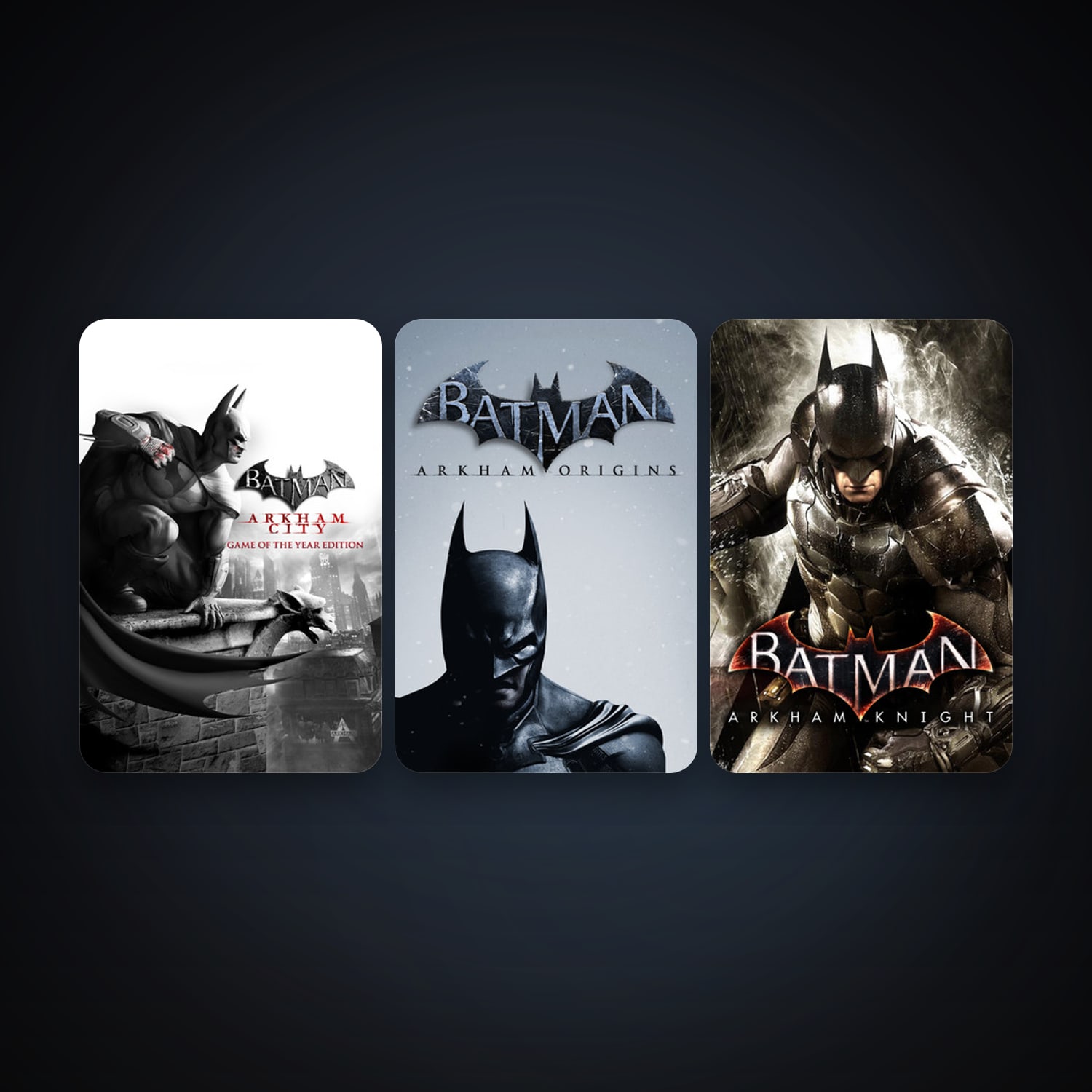 Batman: Arkham City - Game of the Year Edition + Batman: Arkham Knight, 6 games, clean — HabibiAccounts
