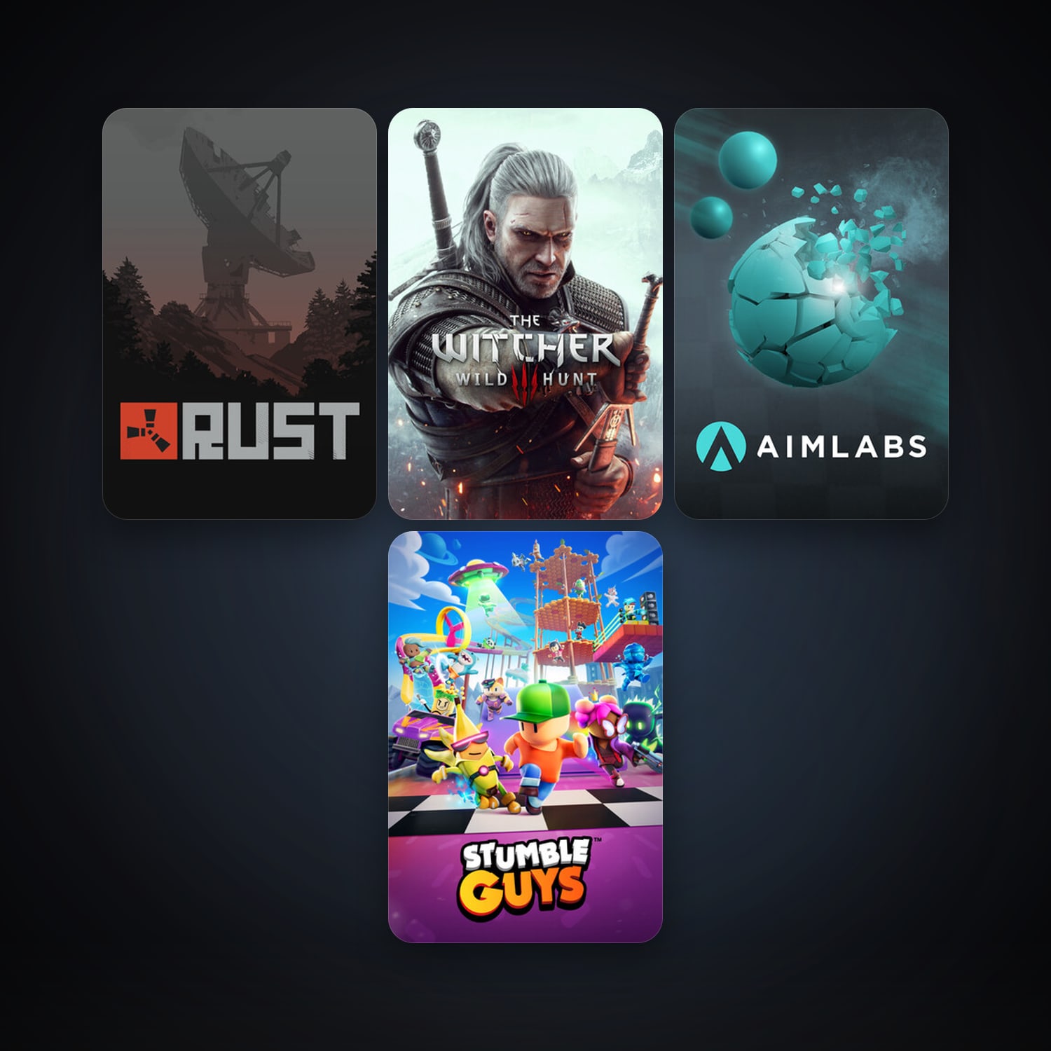 Rust + The Witcher 3: Wild Hunt, 12 games, clean — HabibiAccounts