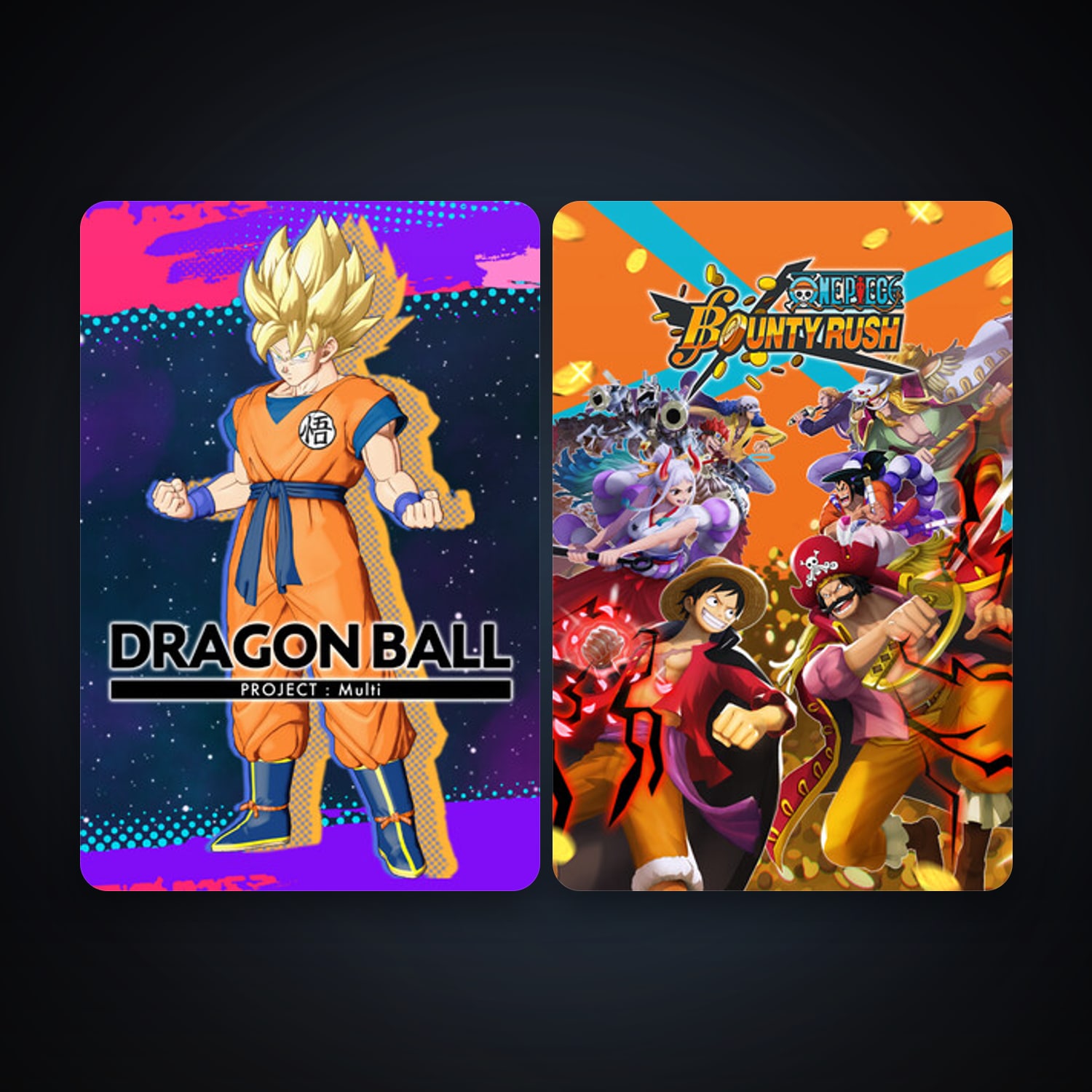 DRAGON BALL GEKISHIN SQUADRA + ONE PIECE Bounty Rush, 4 games, clean — HabibiAccounts
