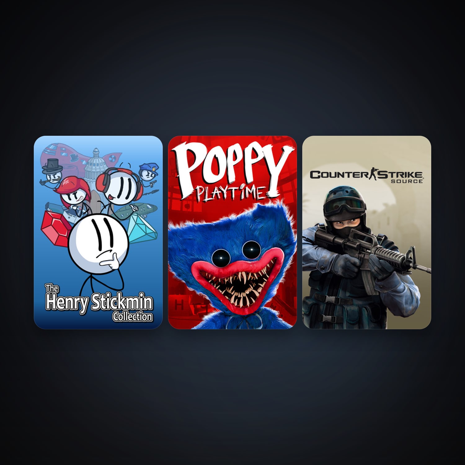 حساب ستيم فلين، Counter-Strike: Source وThe Henry Stickmin Collection، 7 لعبة، صامد واضح — HabibiAccounts
