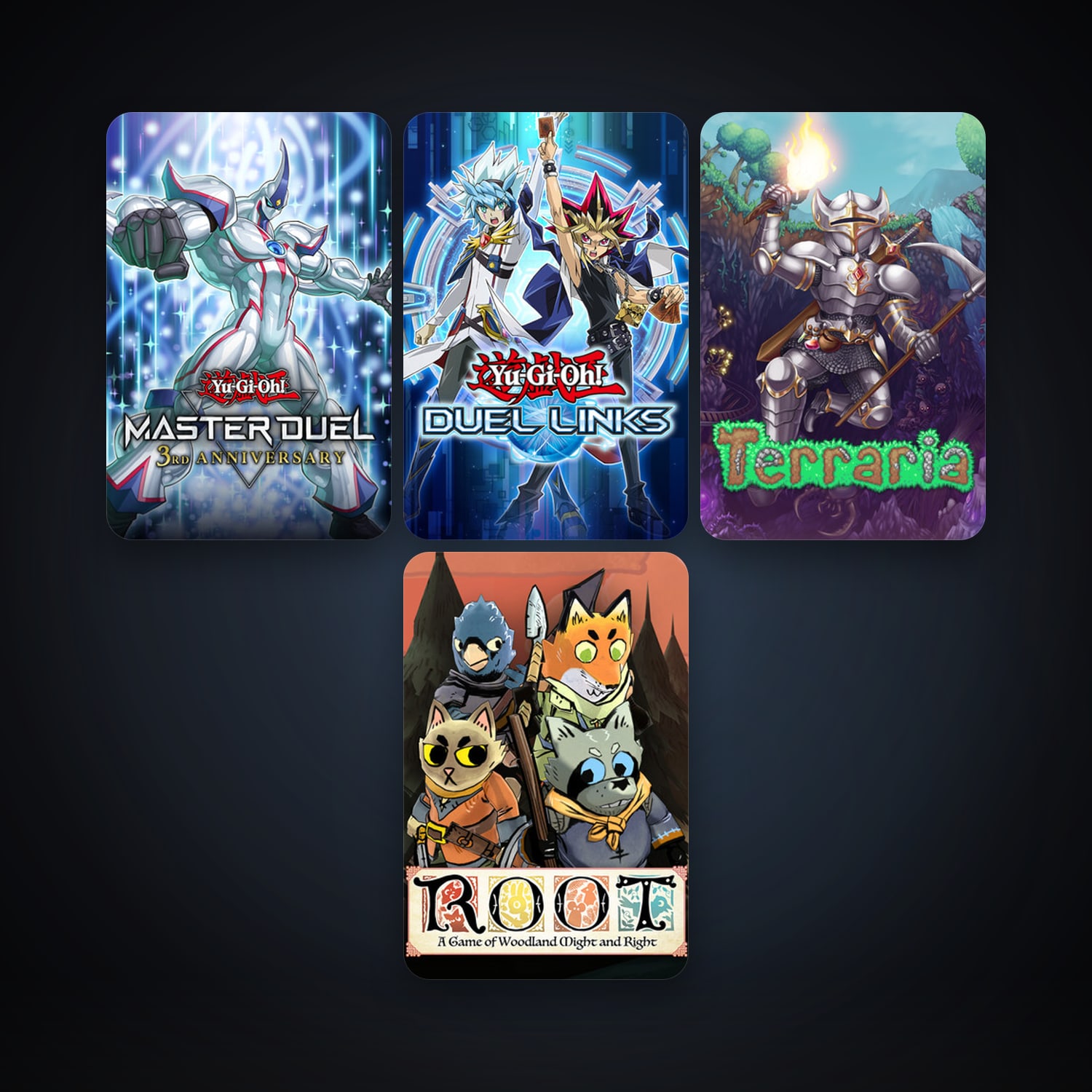 Terraria + Yu-Gi-Oh! Duel Links, 11 games, clean — HabibiAccounts