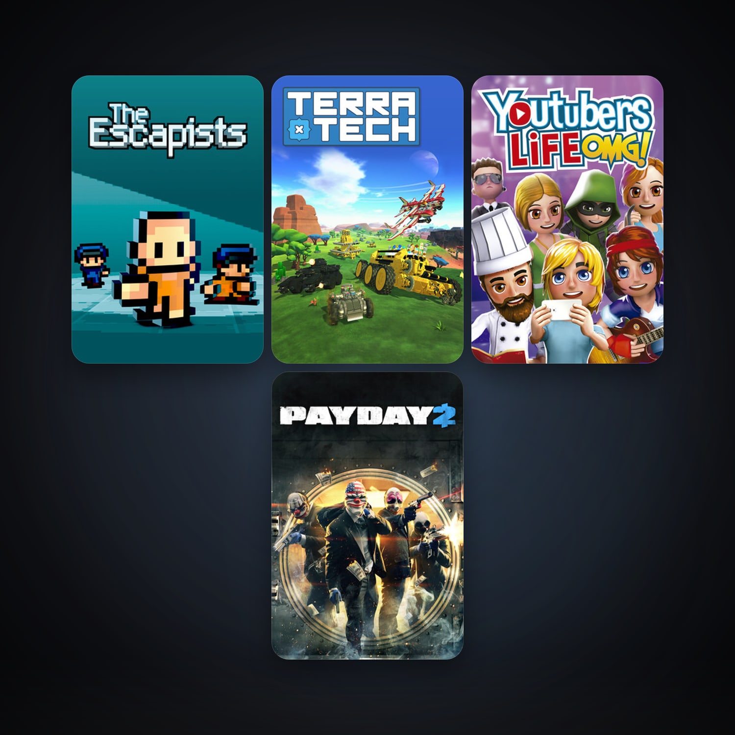 PAYDAY 2 + TerraTech, 6 games, clean — HabibiAccounts