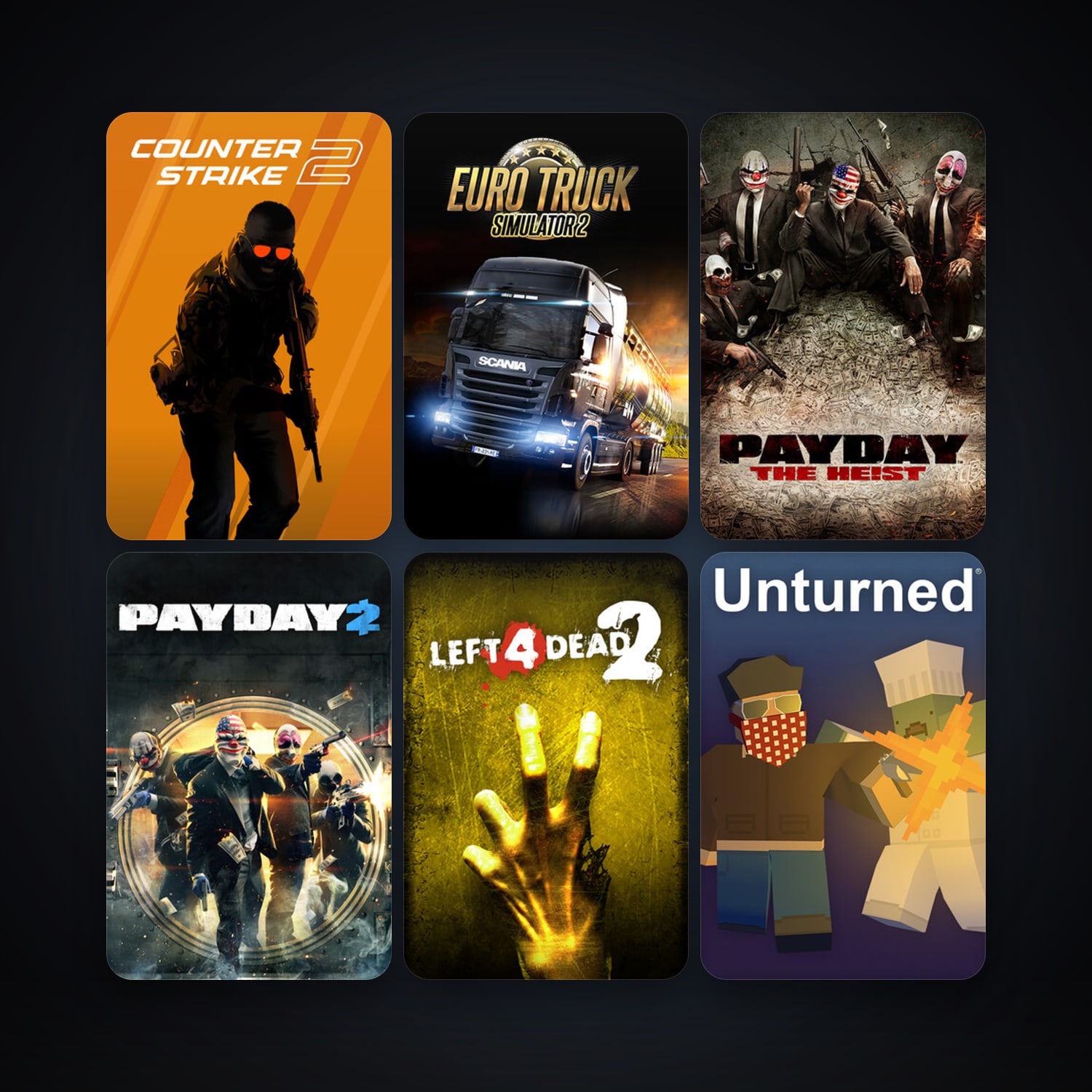 Left 4 Dead 2 + CS2 Prime, 10 games, clean — HabibiAccounts
