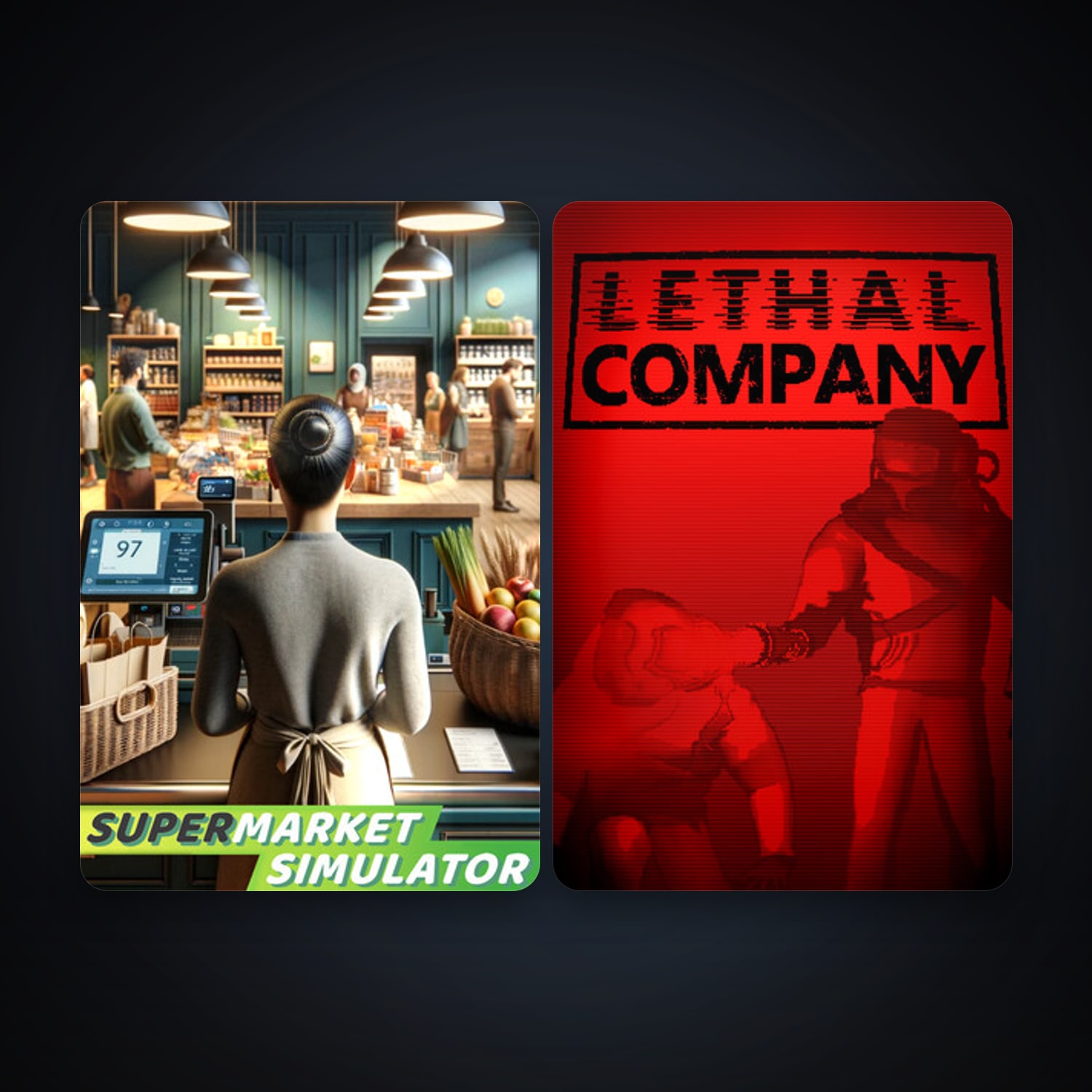 Lethal Company + Supermarket Simulator, 2 games, clean — HabibiAccounts