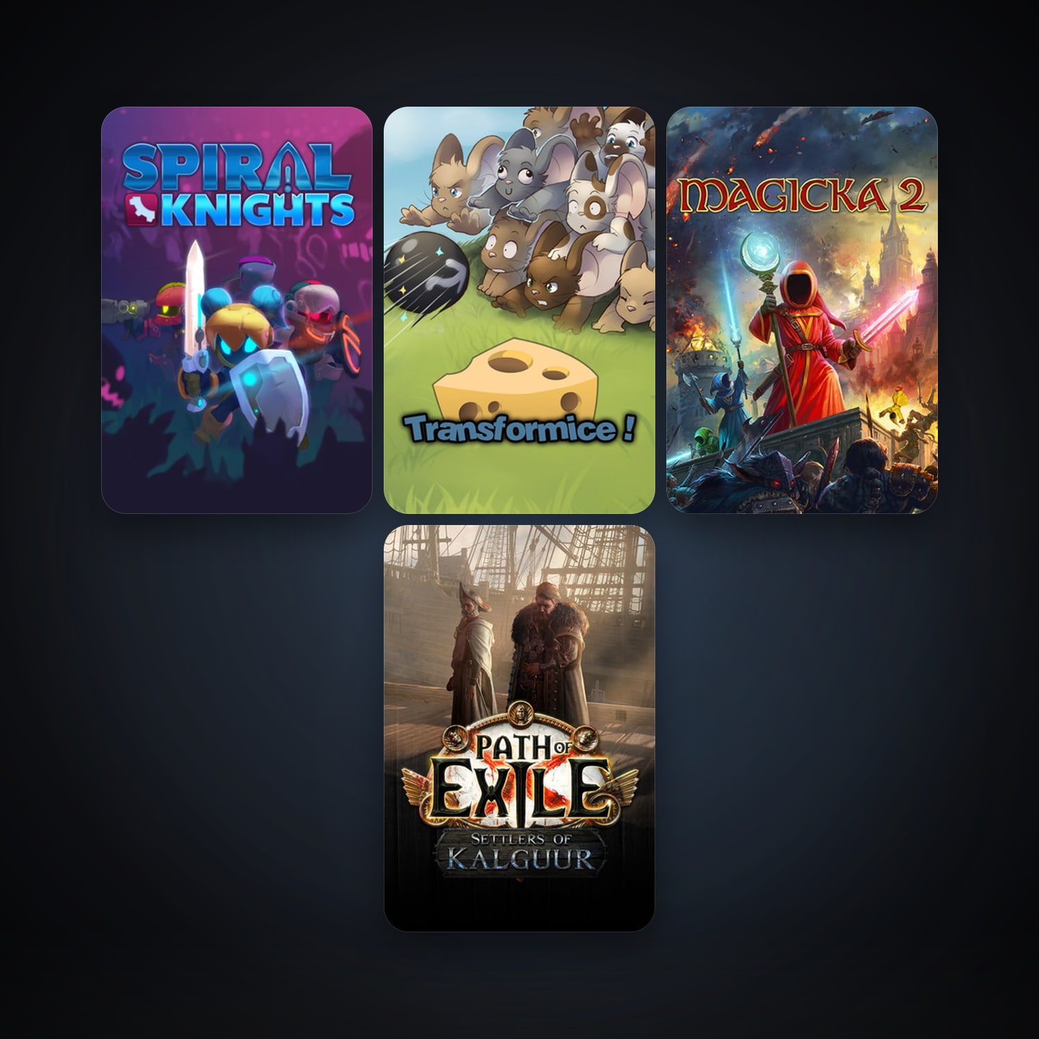 Spiral Knights + Magicka 2, 6 games, clean — HabibiAccounts