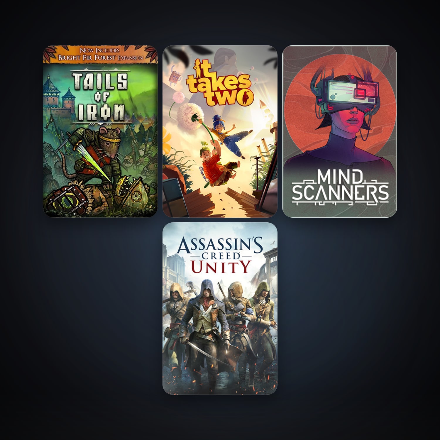 Assassin's Creed Unity + Tails of Iron, 5 games, clean — HabibiAccounts