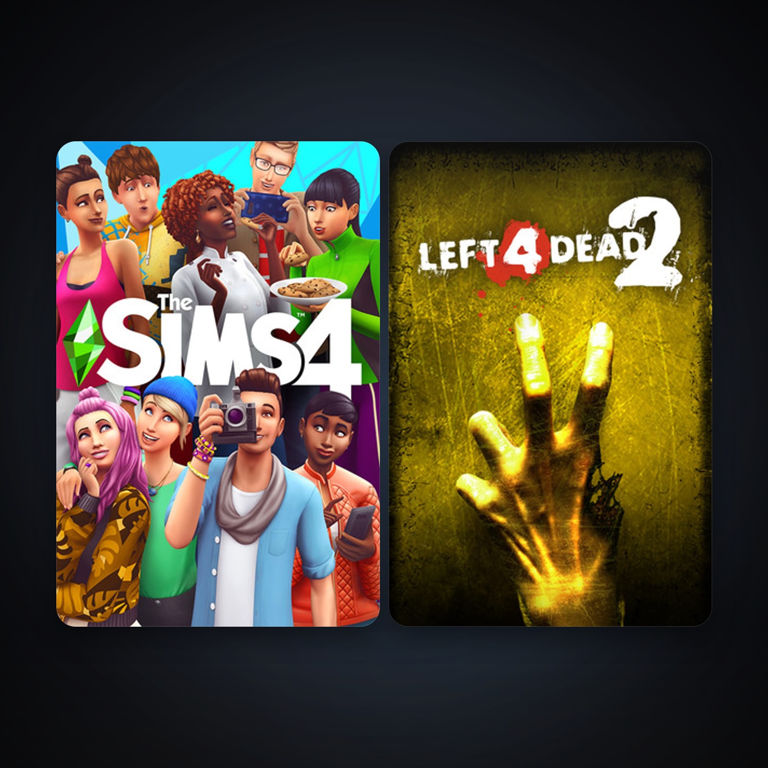 Left 4 Dead 2 + The Sims 4, 3 games, clean — HabibiAccounts