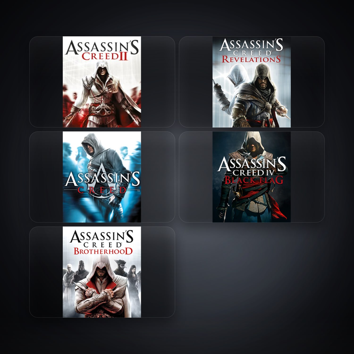 هالحساب يوبيسوفت فيه Assassin's Creed II وAssassin's Creed Revelations، CL، 12 ألعاب — HabibiAccounts