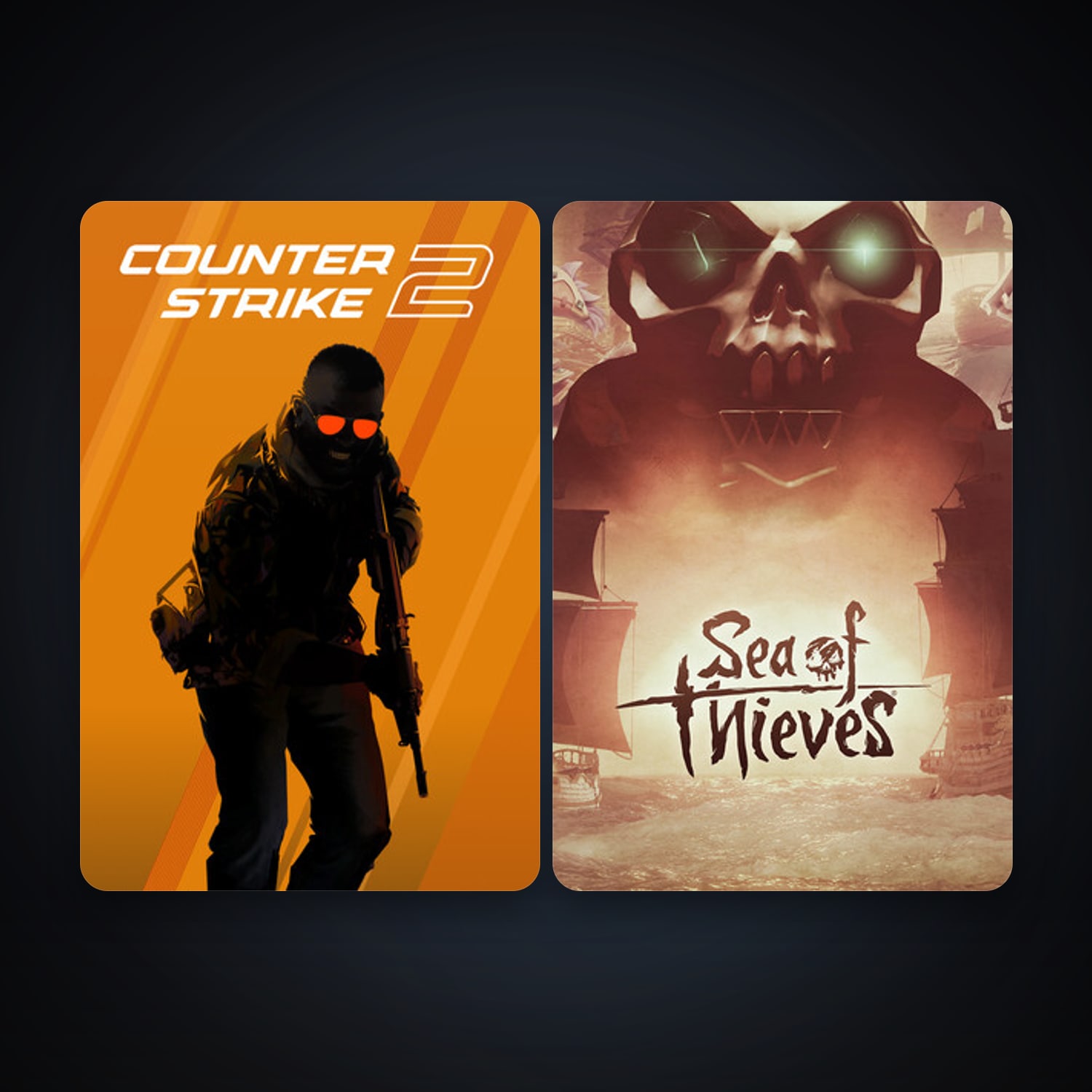 CS2 Prime + Sea of Thieves, 2 games, clean — HabibiAccounts