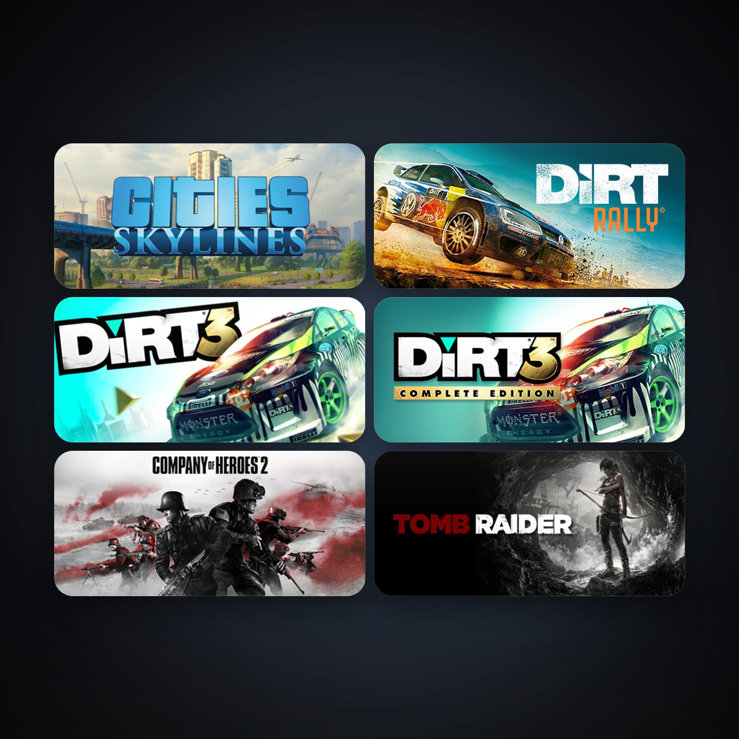 Portal + DiRT 3, 7 games, clean — HabibiAccounts