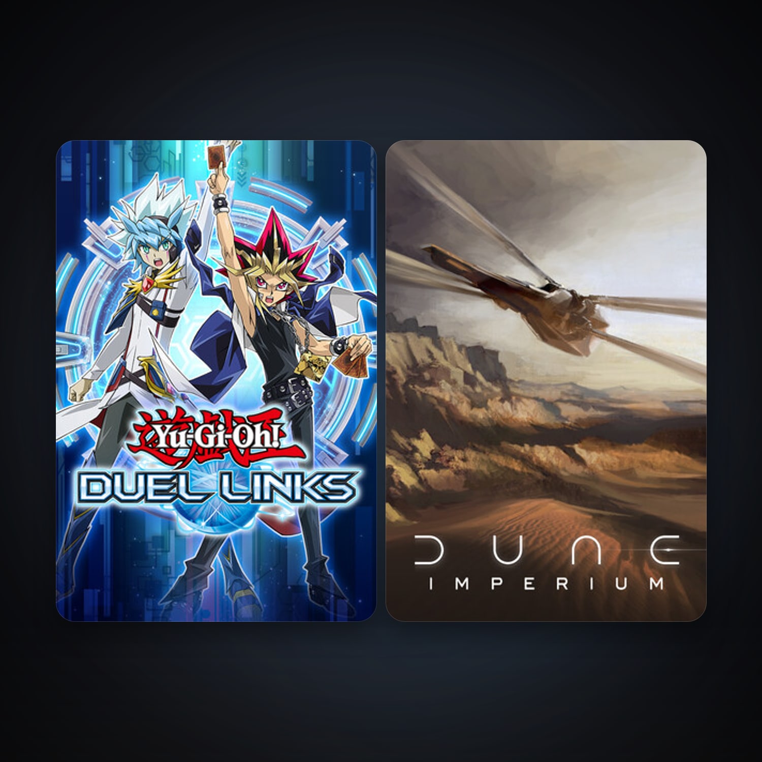 Yu-Gi-Oh! Duel Links + Dune: Imperium, 3 games, clean — HabibiAccounts