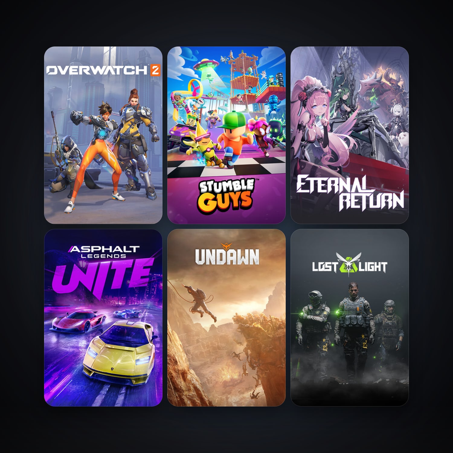 Eternal Return + Stumble Guys, 13 games, clean — HabibiAccounts