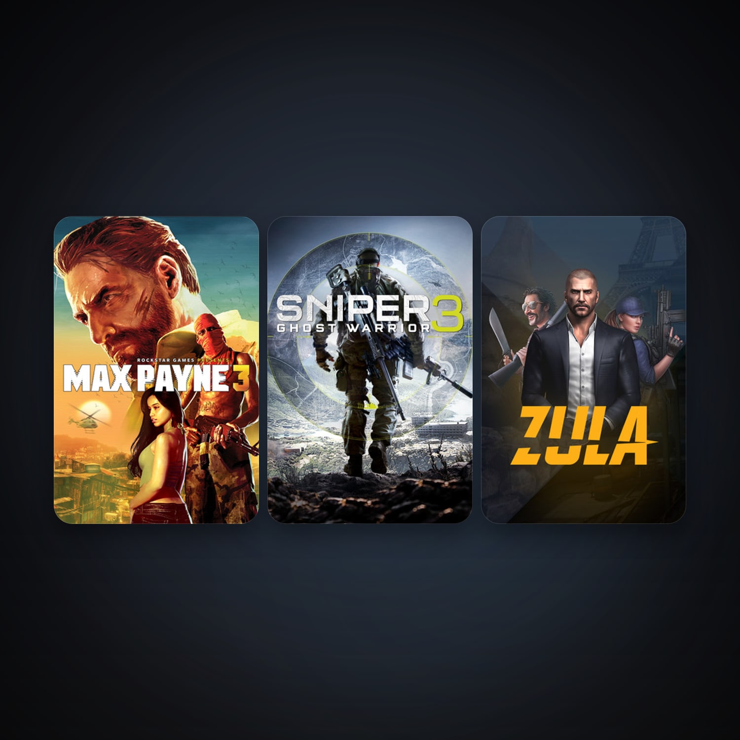 Max Payne 3 + Sniper Ghost Warrior 3, 4 games, clean — HabibiAccounts