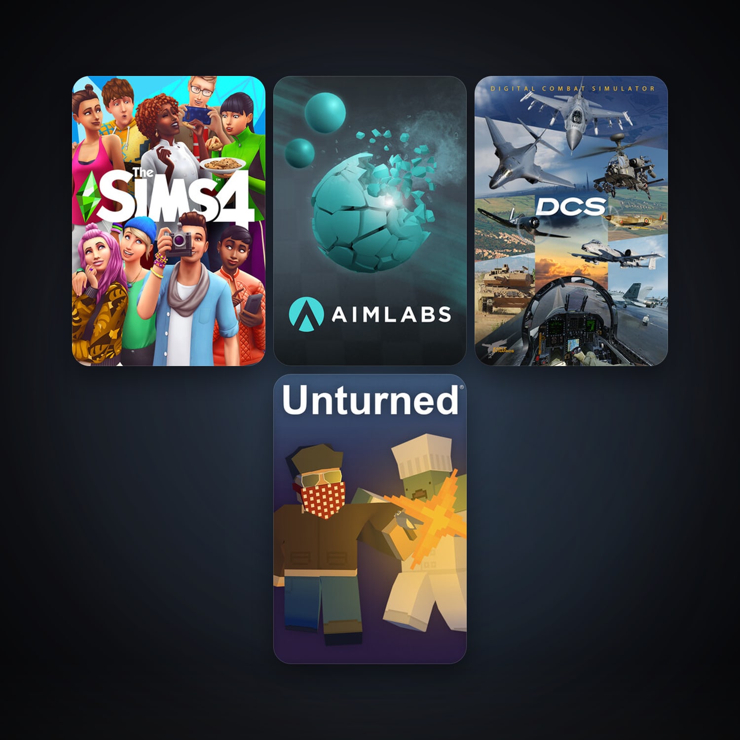 DCS World Steam Edition + Unturned, 10 games, clean — HabibiAccounts