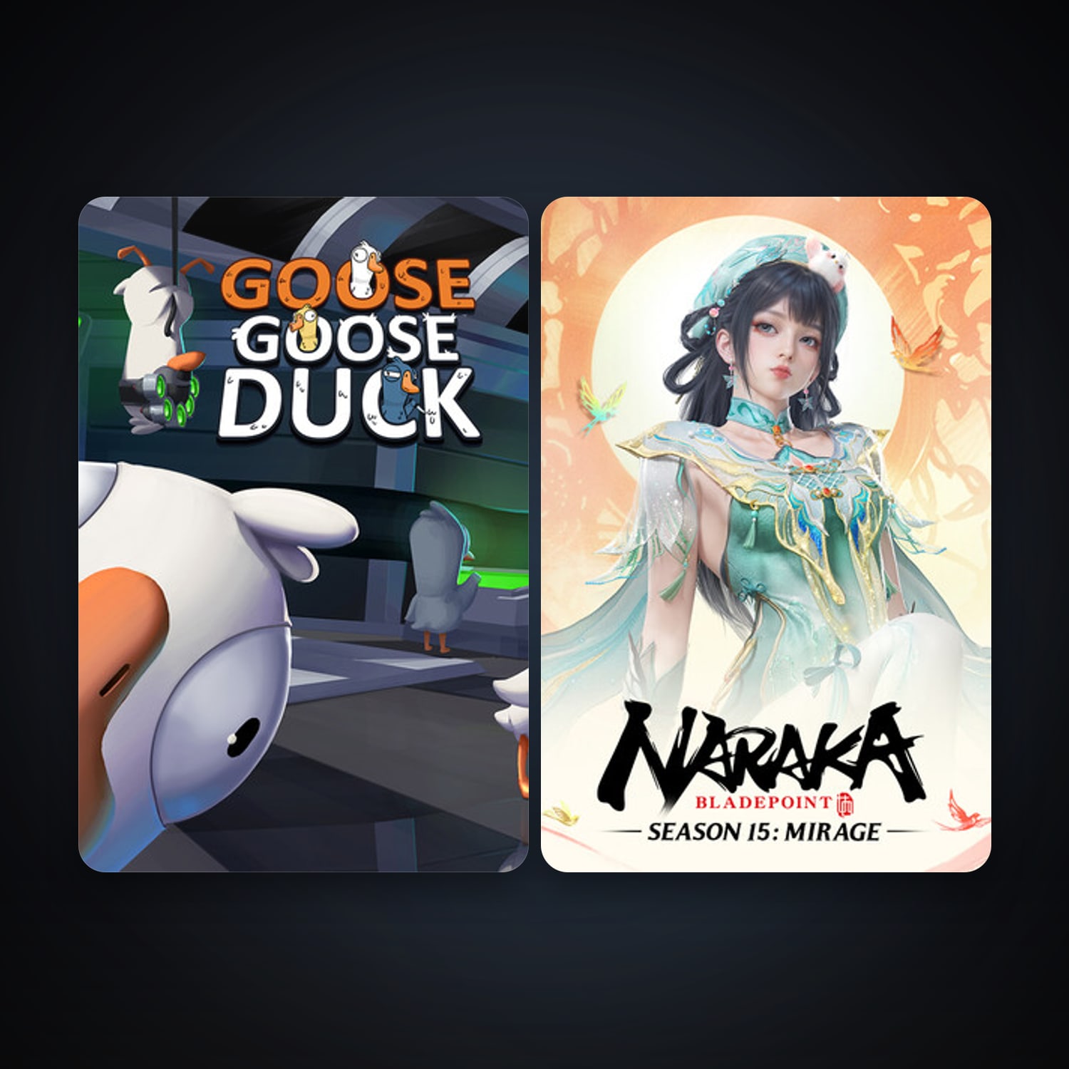 NARAKA: BLADEPOINT + Goose Goose Duck, 5 games, clean — HabibiAccounts