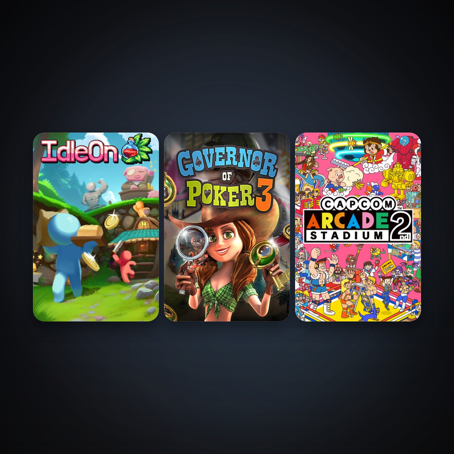 IdleOn - The Idle RPG & Governor of Poker 3 | 10 Games | Clean — HabibiAccounts