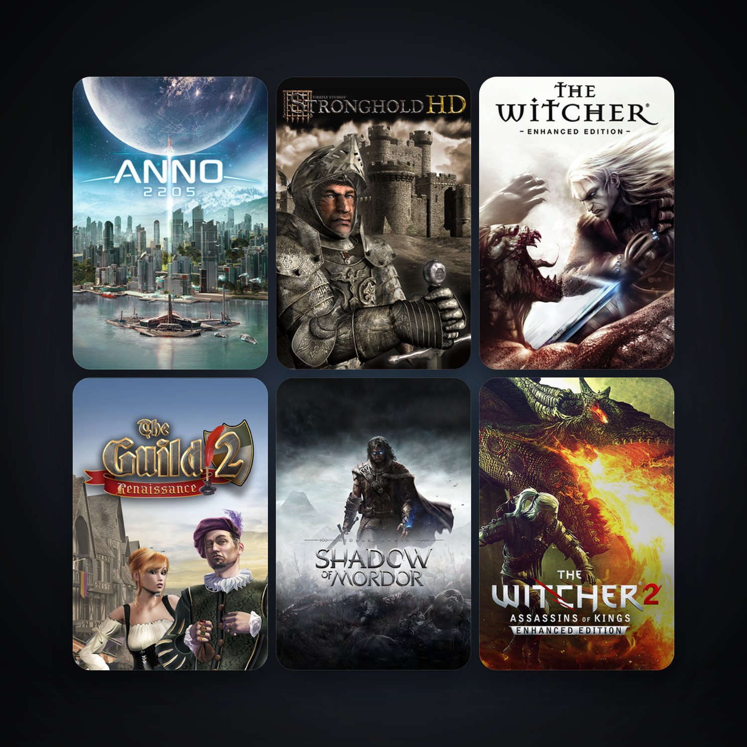 The Witcher: Enhanced Edition Director's Cut + The Witcher 2: Assassins of Kings Enhanced Edition, 7 games, clean — HabibiAccounts