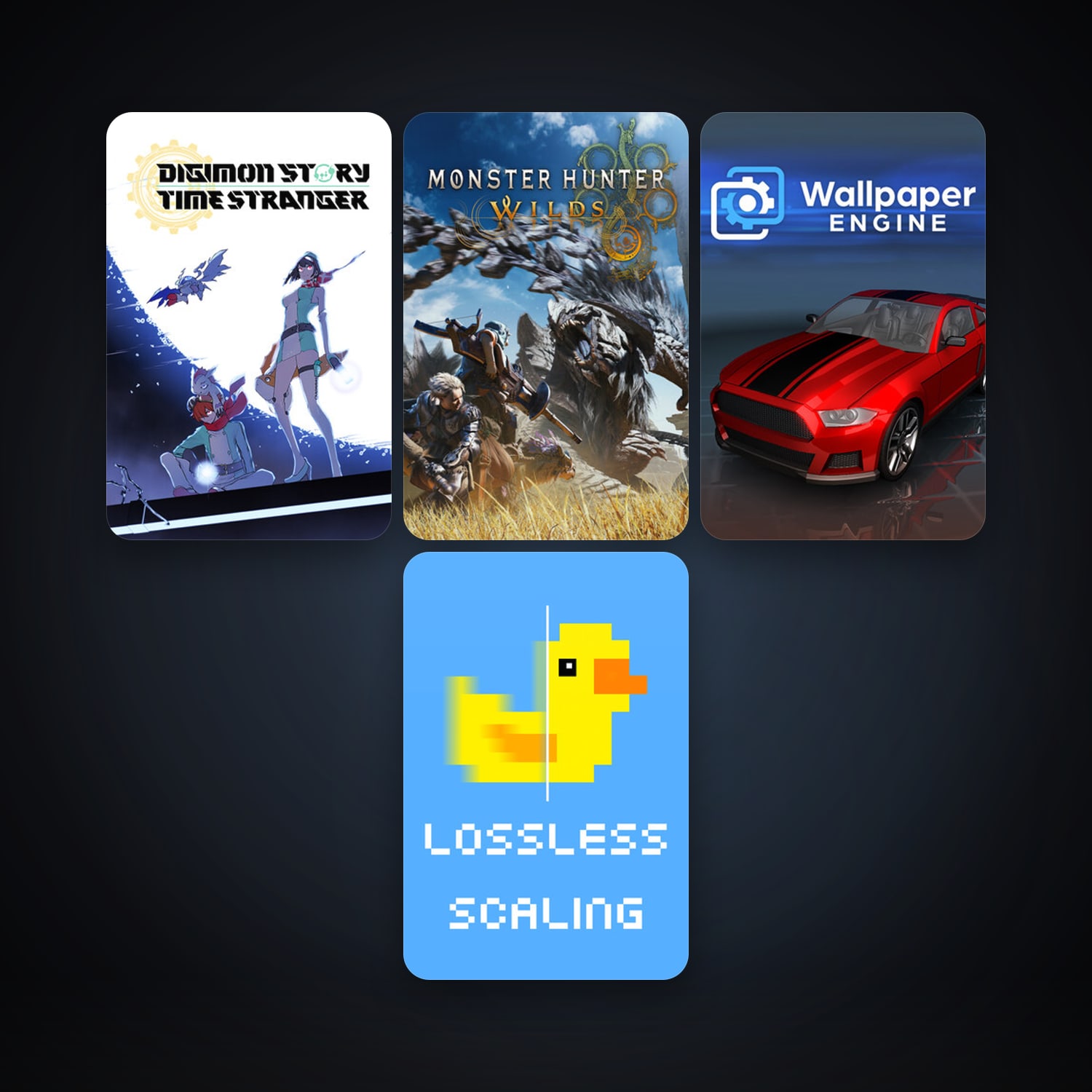 Wallpaper Engine + Lossless Scaling, 6 games, clean — HabibiAccounts