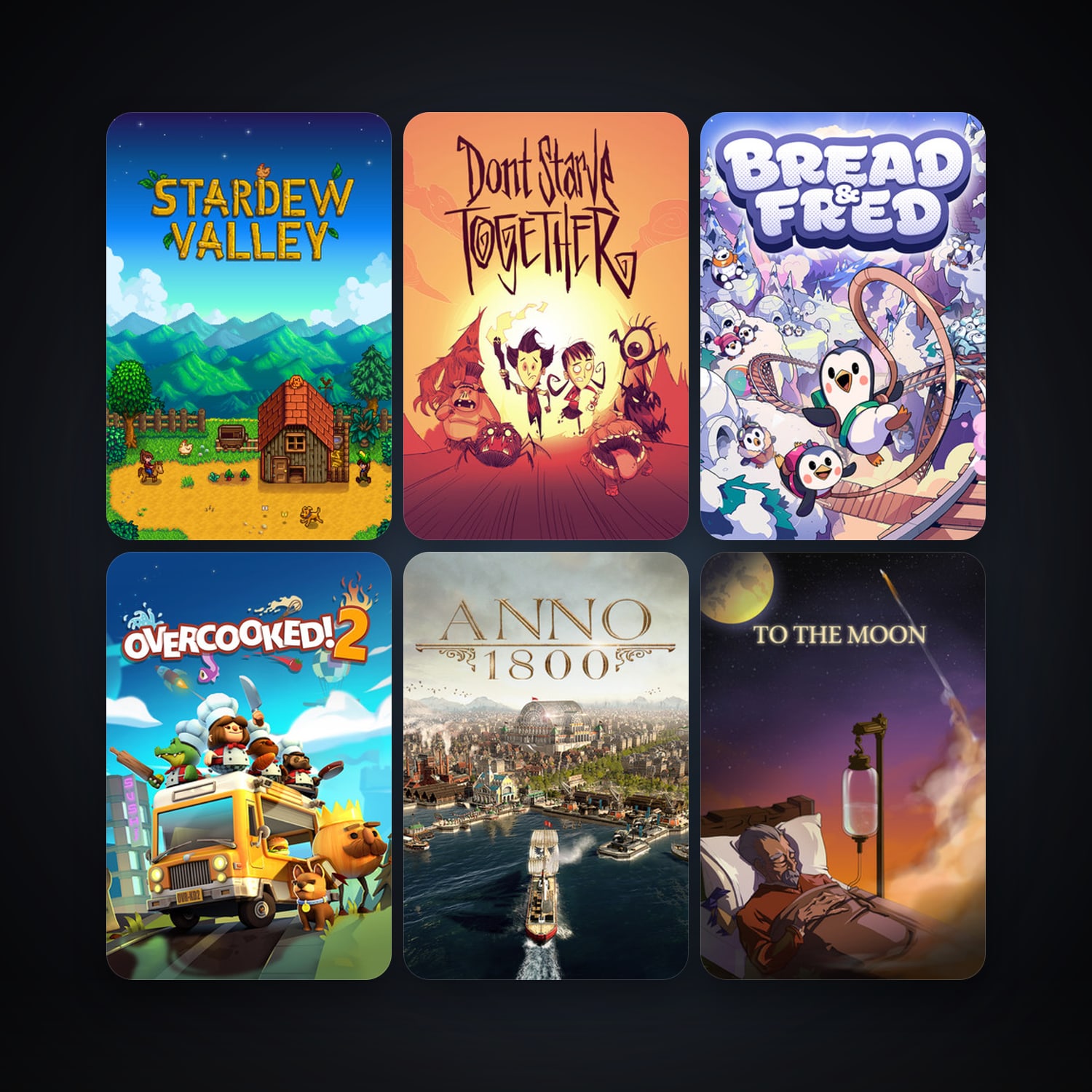 To the Moon + Don't Starve Together, 12 games, clean — HabibiAccounts